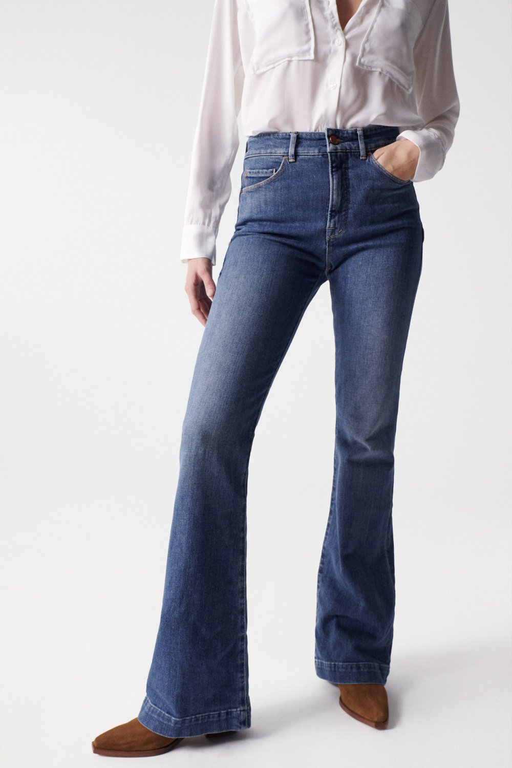 Jeans Faith Flare a lavaggio medio Salsa Jeans   