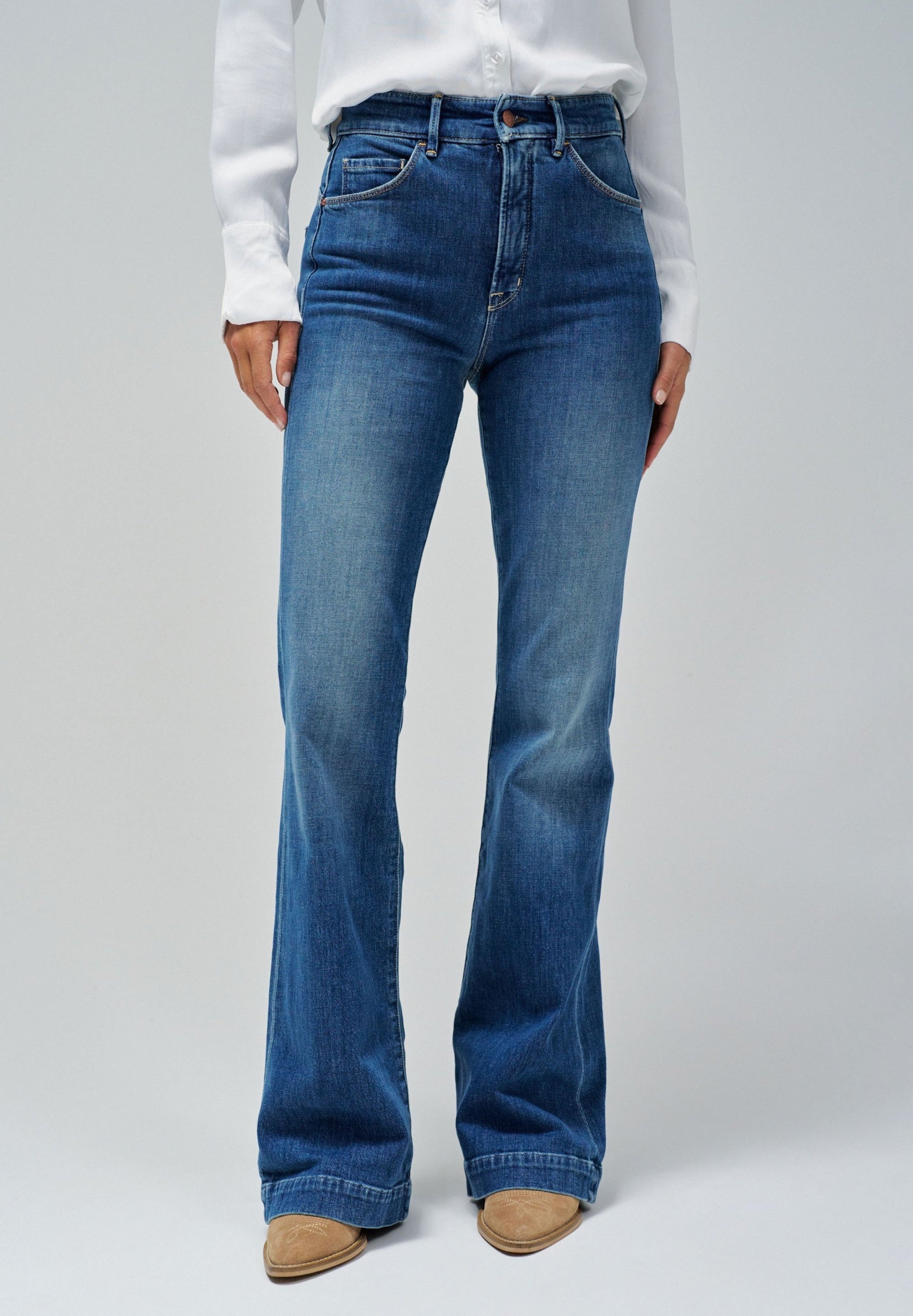 Jeans Faith Flare a lavaggio medio Salsa Jeans
