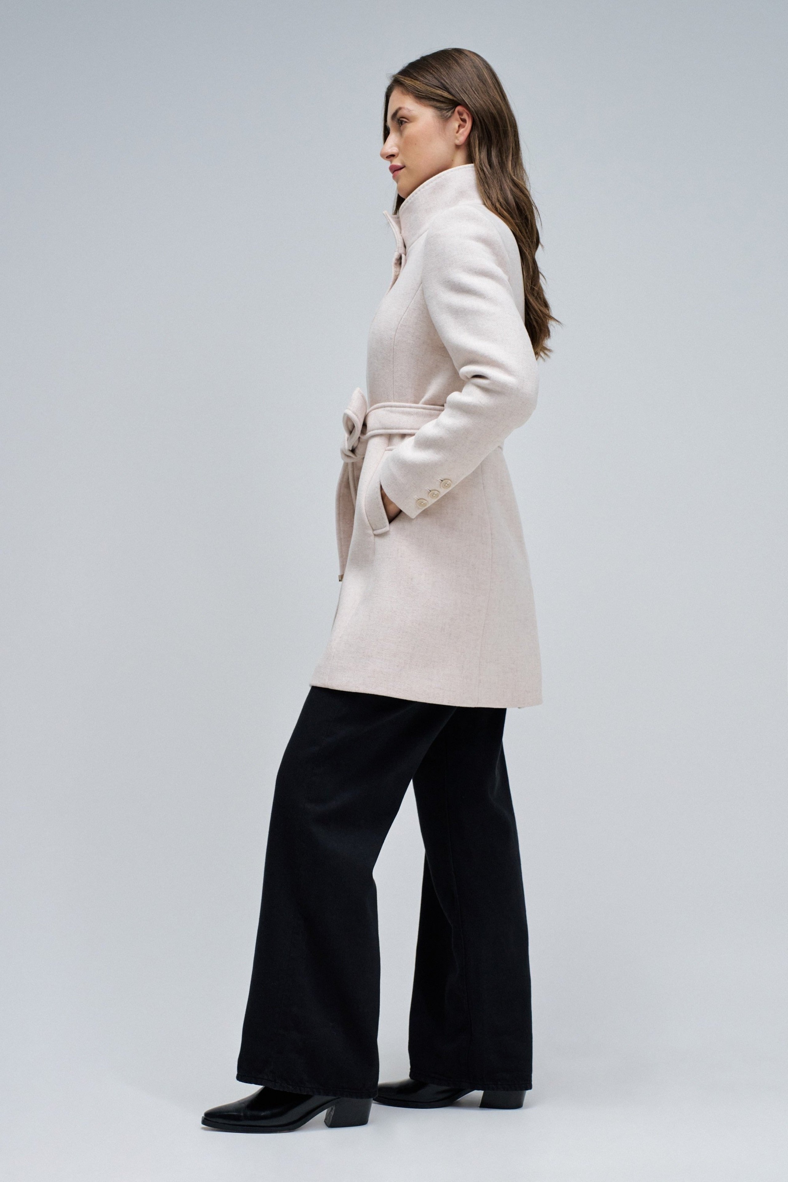 Il cappotto di lana rivisitato in beige chiaro V1 Giacche Salsa Jeans