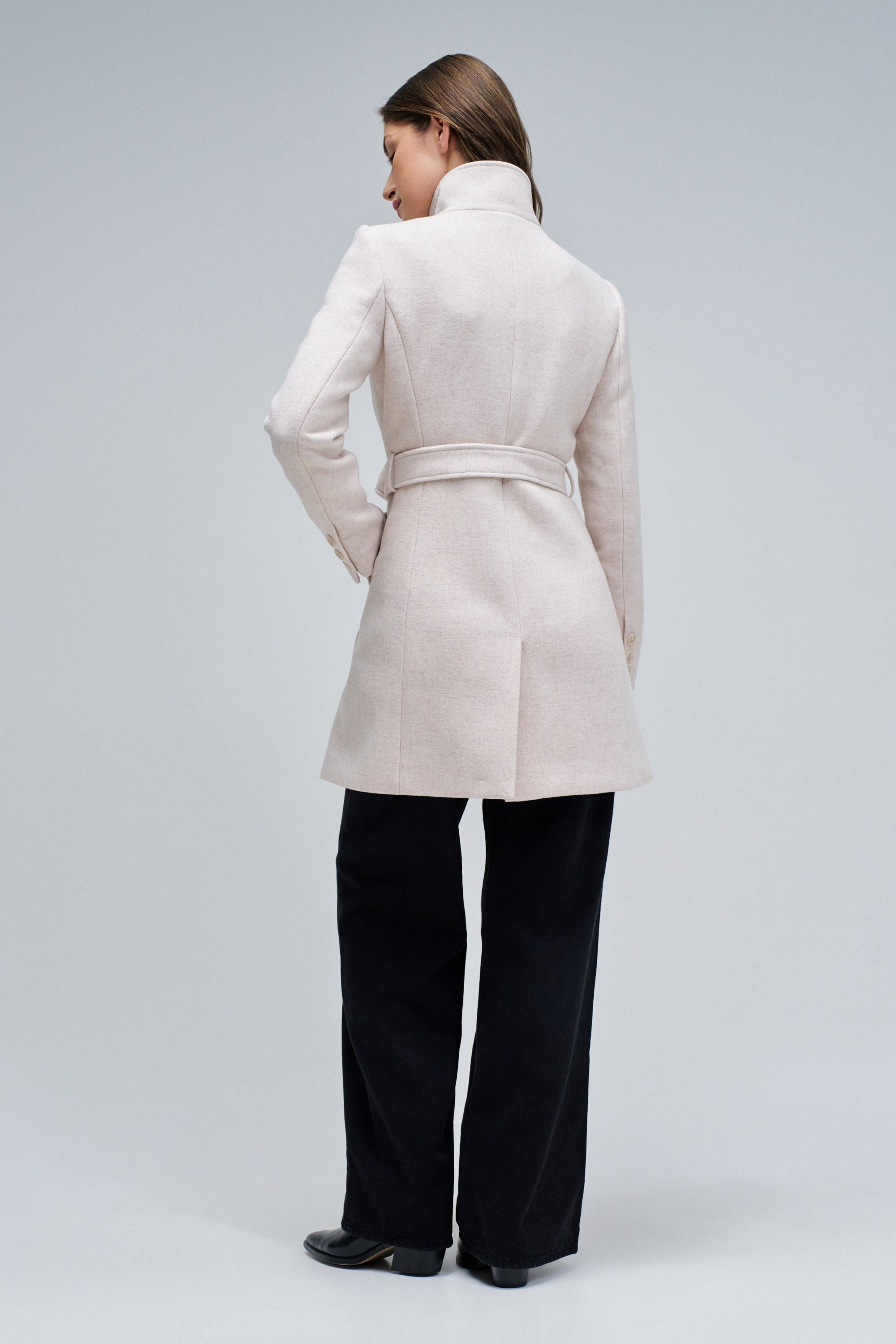 Il cappotto di lana rivisitato in beige chiaro V1 Giacche Salsa Jeans