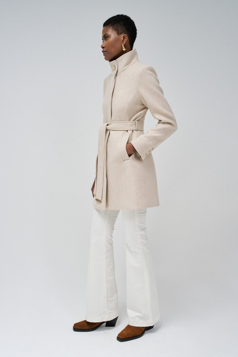 Il cappotto di lana rivisitato in beige medio V4 Jackets Salsa Jeans   