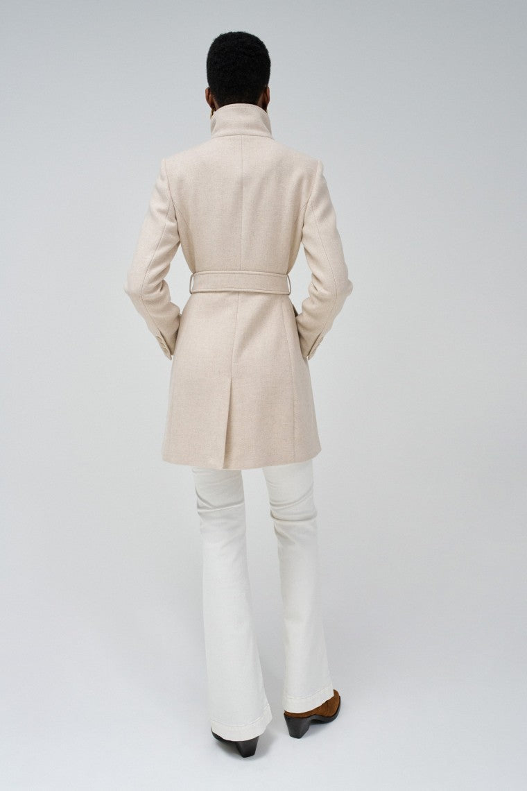 Il cappotto di lana rivisitato in beige medio V4 Jackets Salsa Jeans   