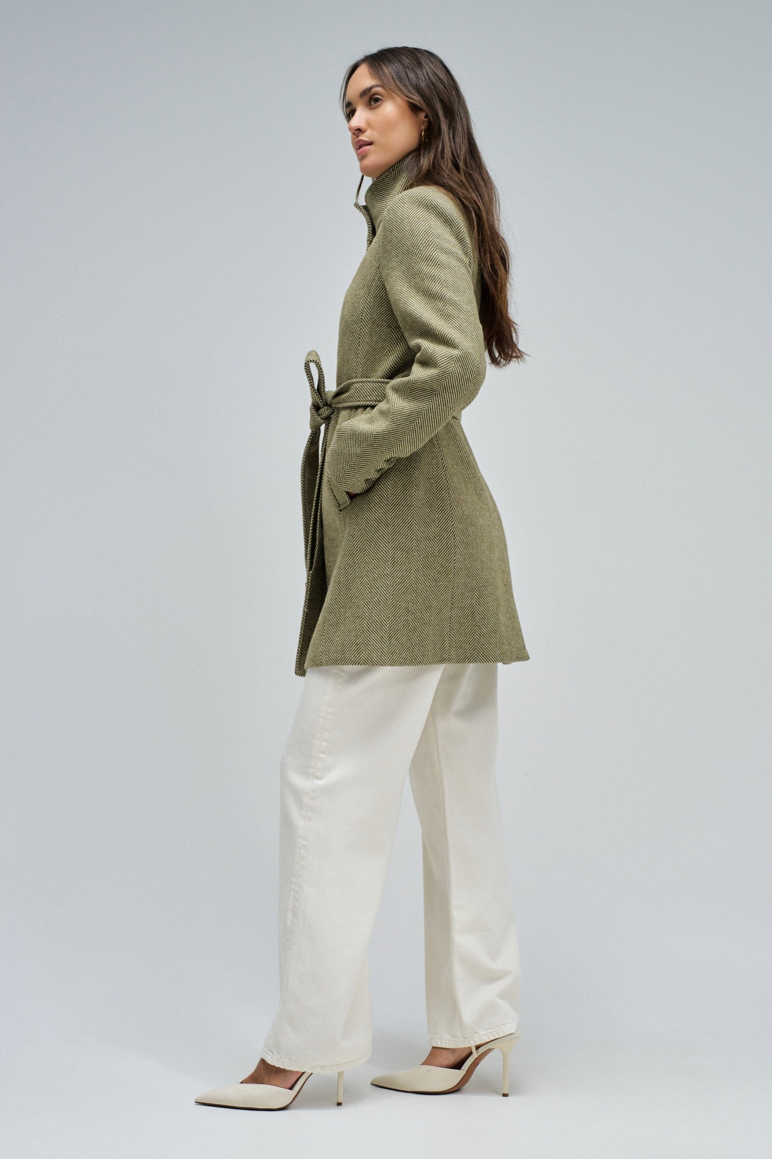 Il cappotto di lana rivisitato in grigio scuro Giacche Salsa Jeans