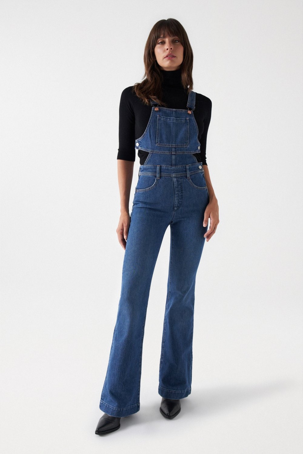 Overall Glamour Flare in lavaggio medio Overall Salsa Jeans   