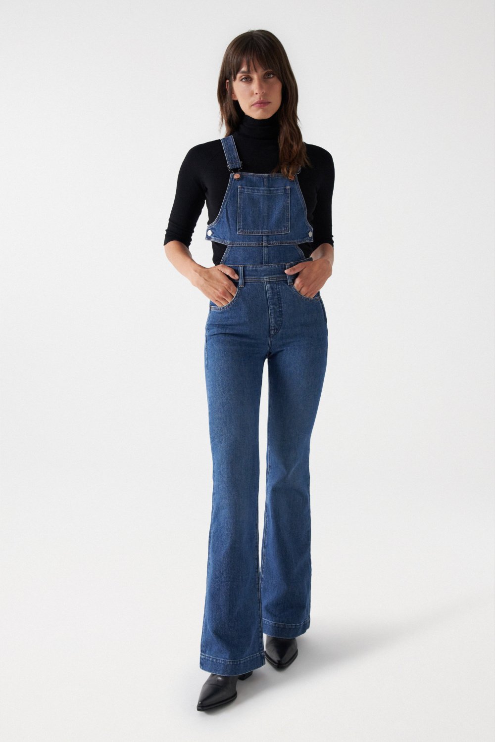 Overall Glamour Flare in lavaggio medio Overall Salsa Jeans   