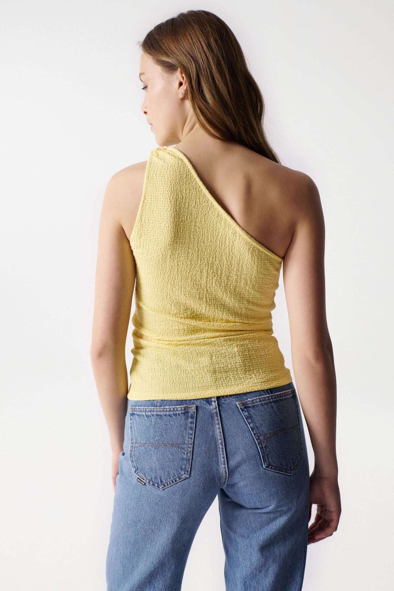 Top dettagliato in Top giallo chiaro Salsa Jeans   