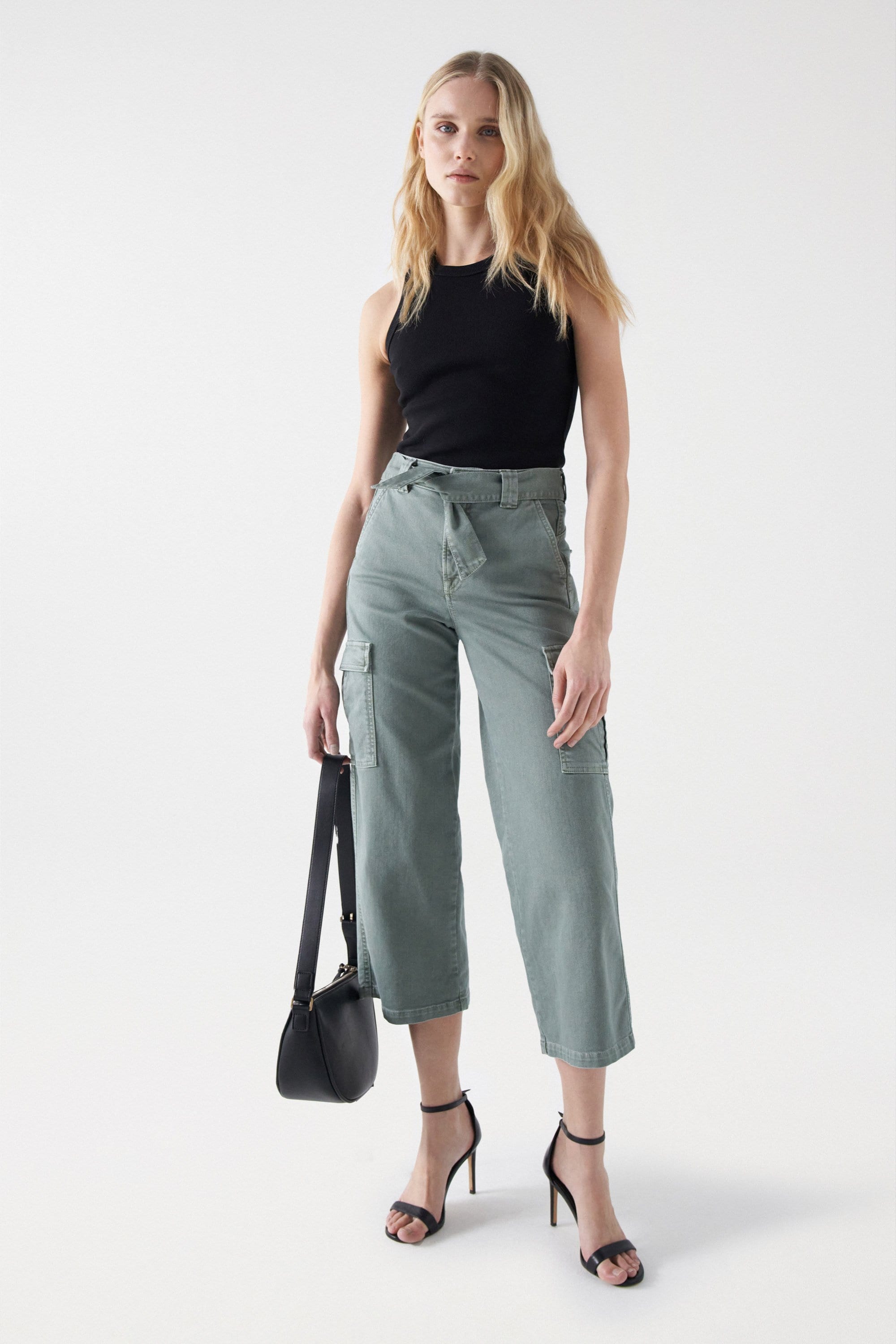 Jeans Cargo Faith In Colour in Verde Scuro V1 Salsa Jeans   