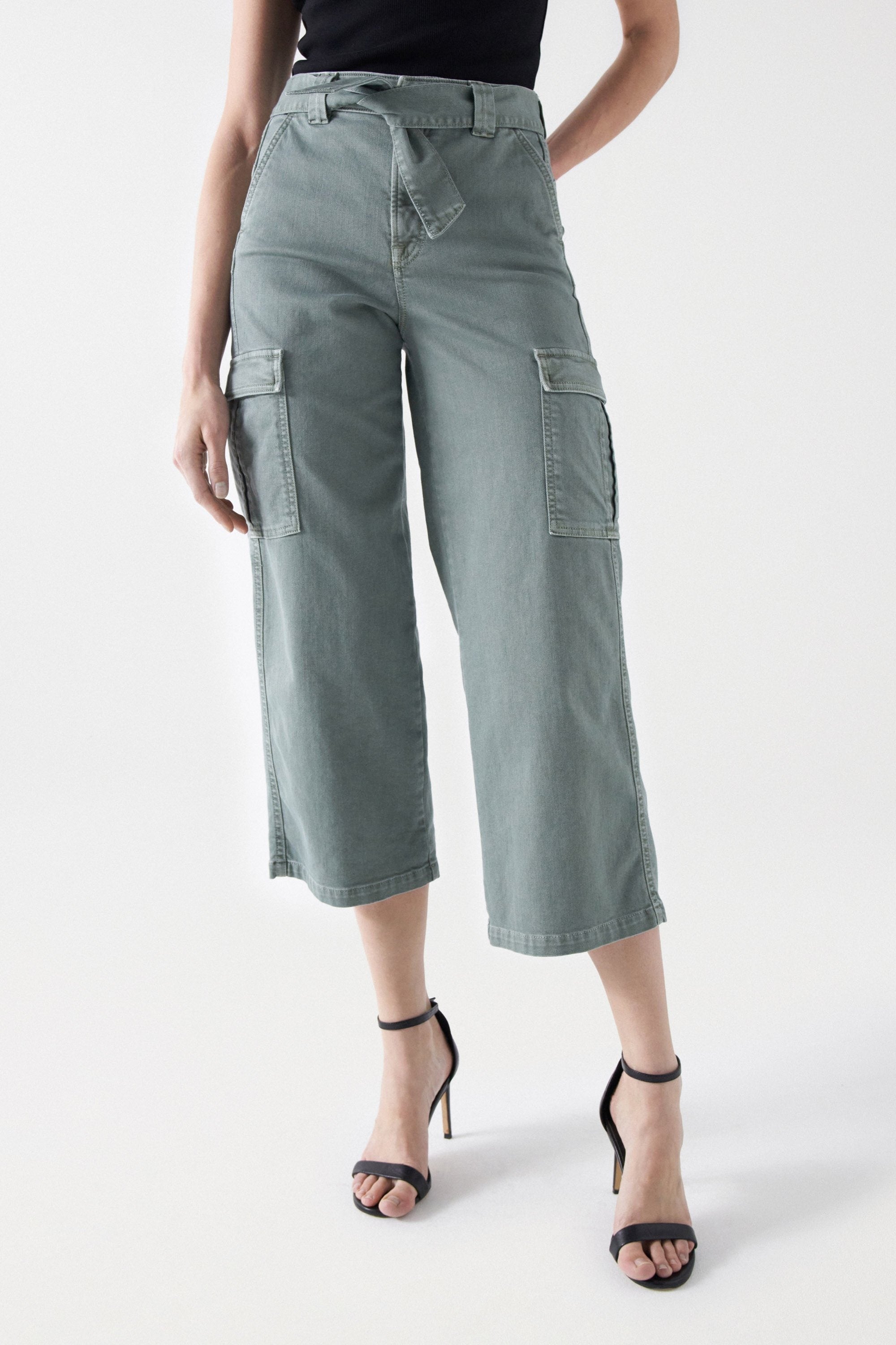 Jeans Cargo Faith In Colour in Verde Scuro V1 Salsa Jeans   