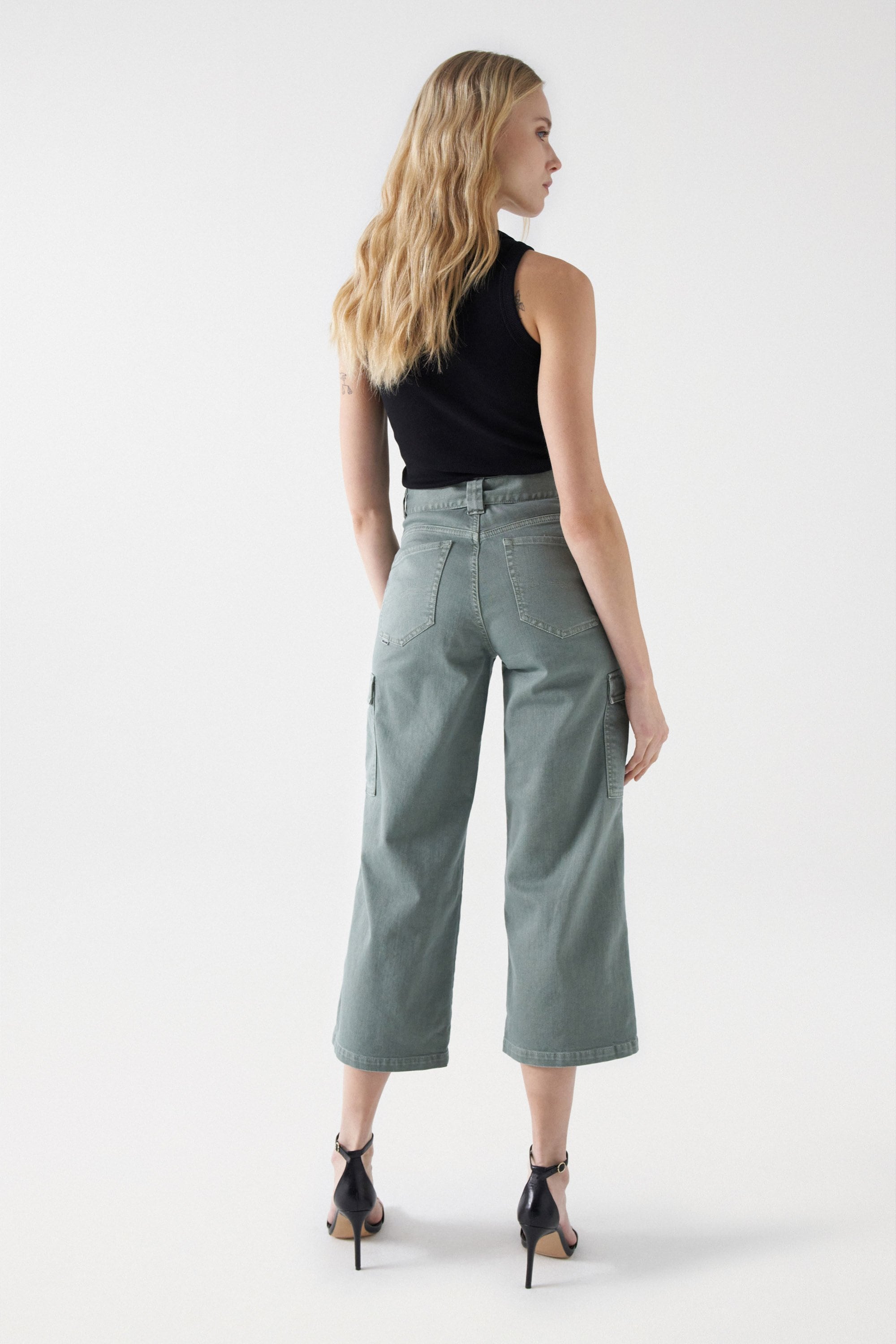 Jeans Cargo Faith In Colour in Verde Scuro V1 Salsa Jeans   