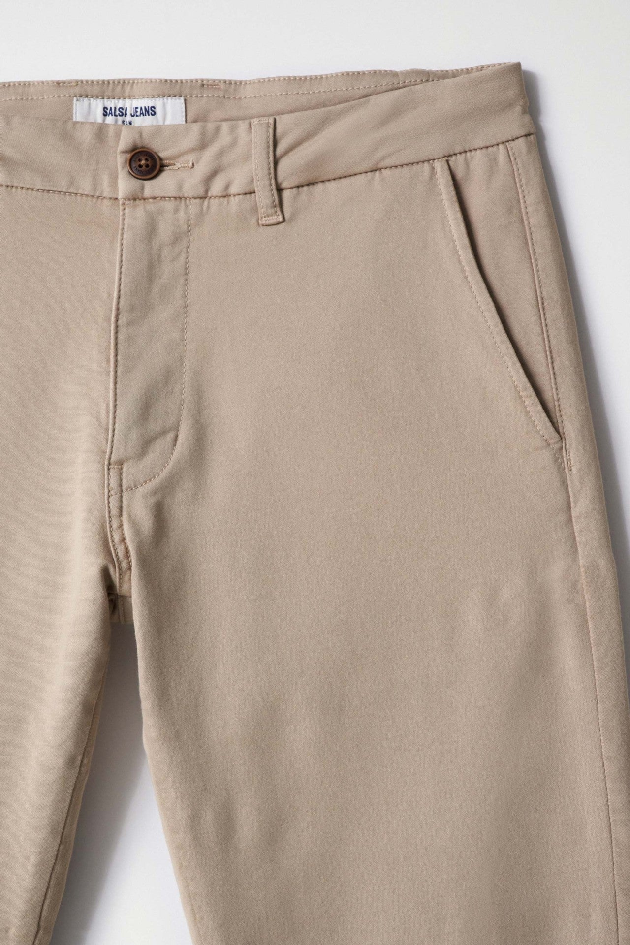 Pantaloni Chino Joggers S-Activ di colore beige medio Salsa Jeans