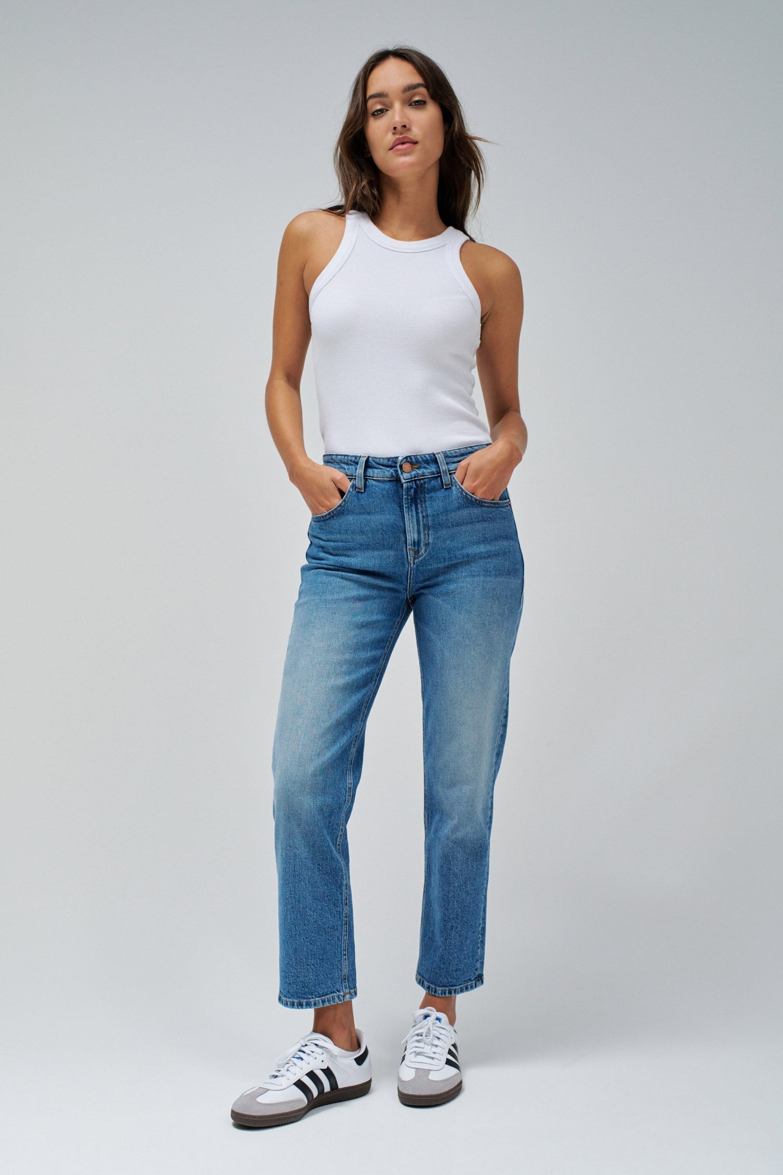 Jeans True Cropped Slim con lavaggio medio Salsa Jeans