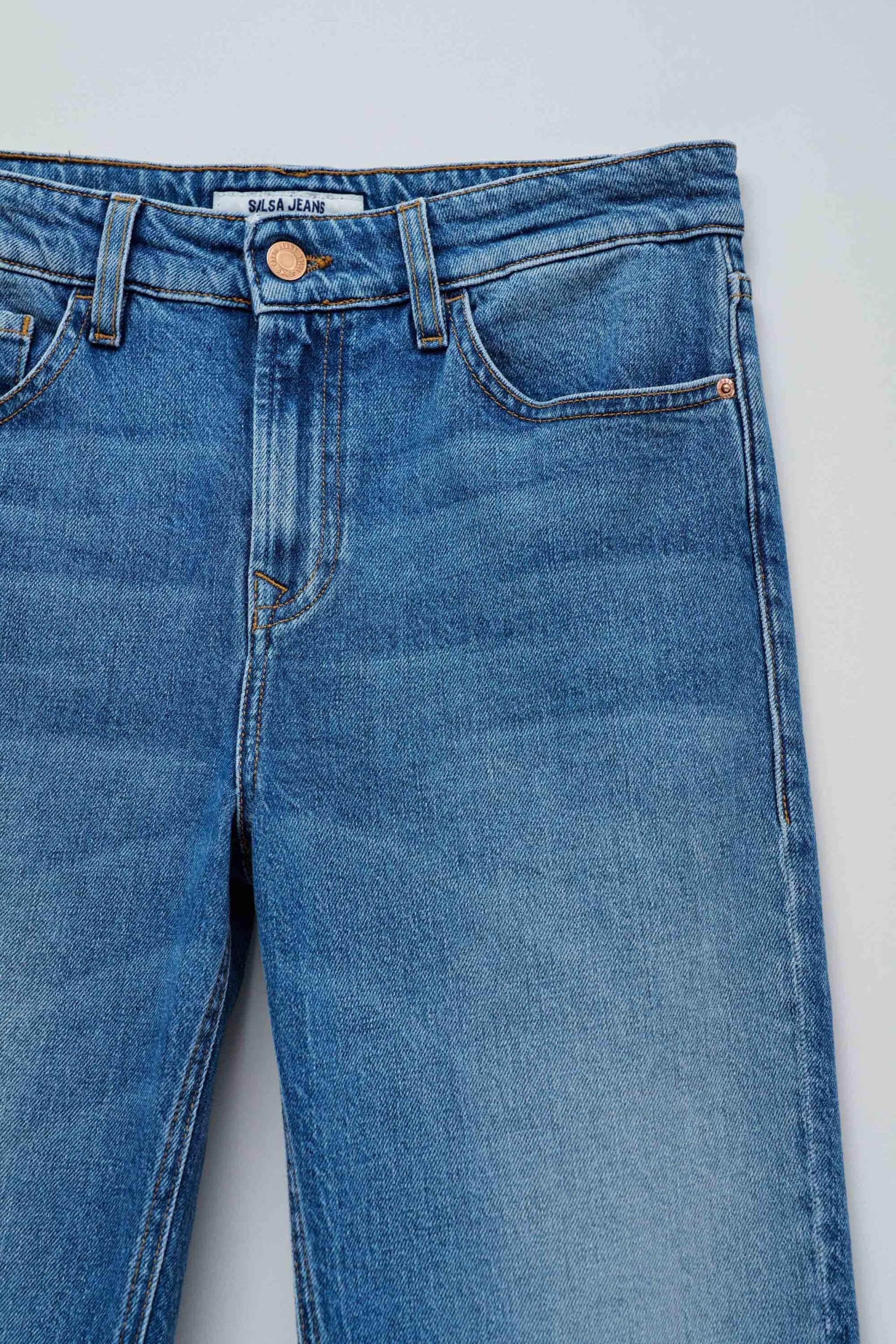 Jeans True Cropped Slim con lavaggio medio Salsa Jeans