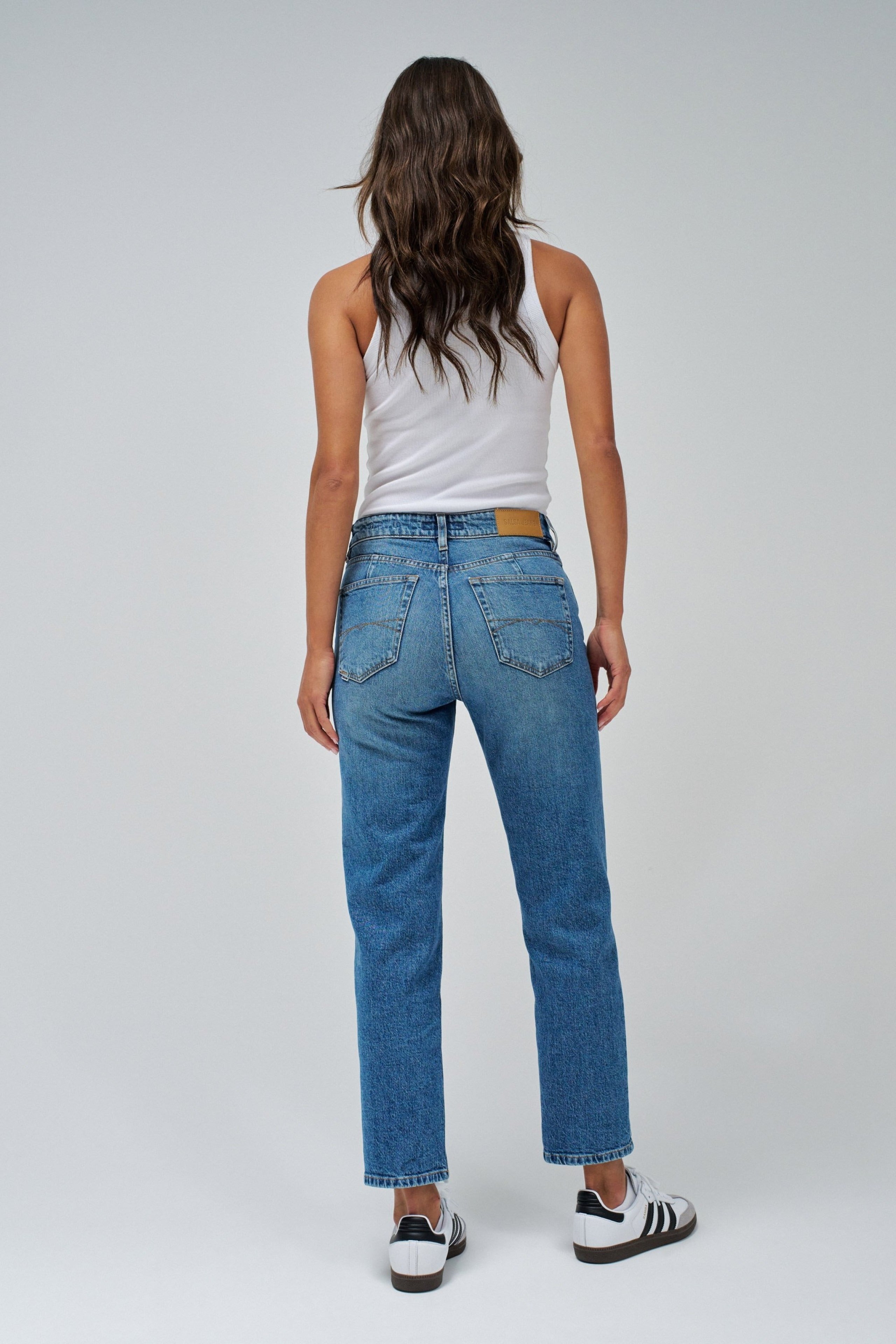 Jeans True Cropped Slim con lavaggio medio Salsa Jeans