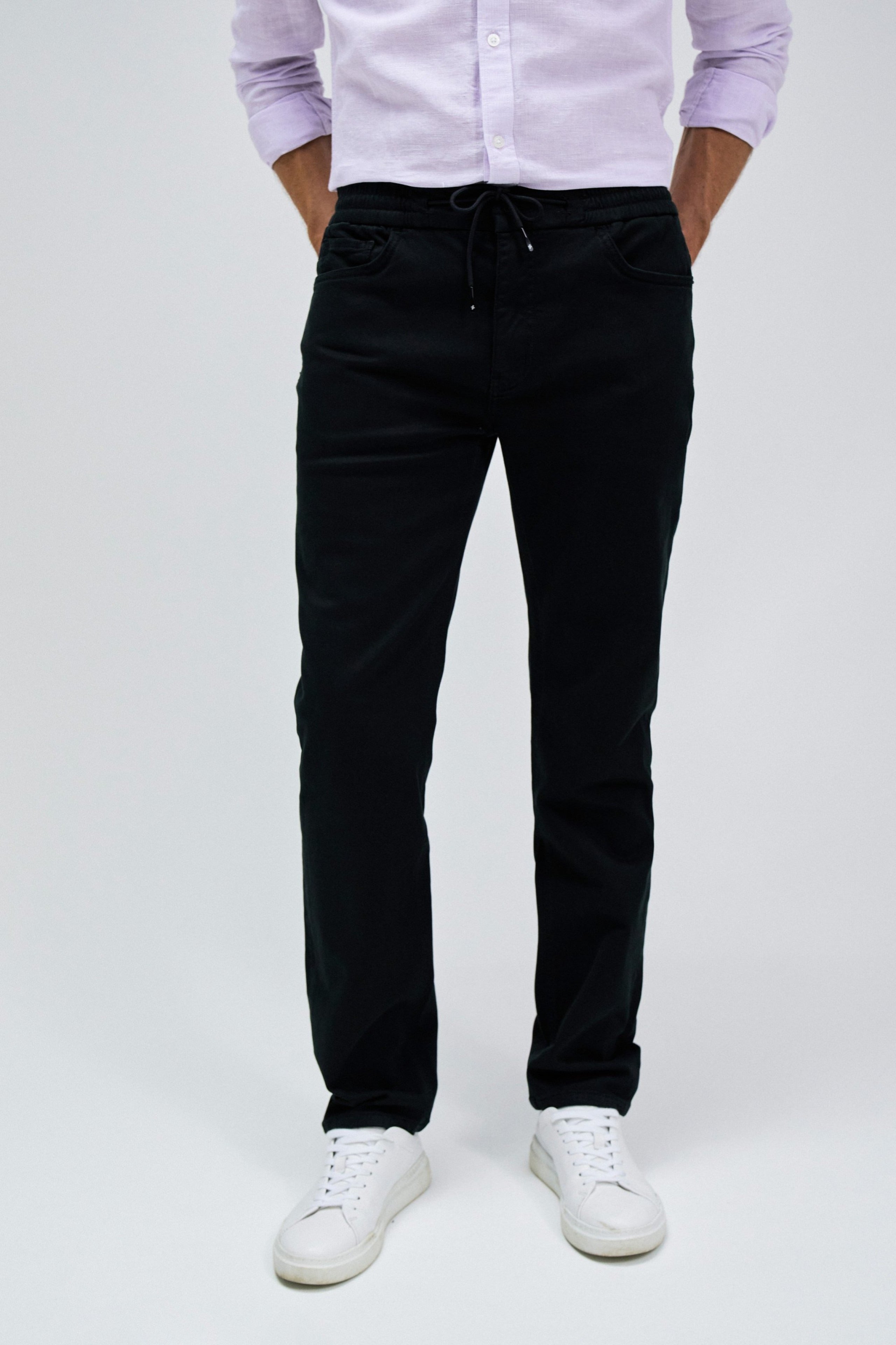Pantaloni S-Activ Regular Jogger Colors in Nero Pantaloni Salsa Jeans