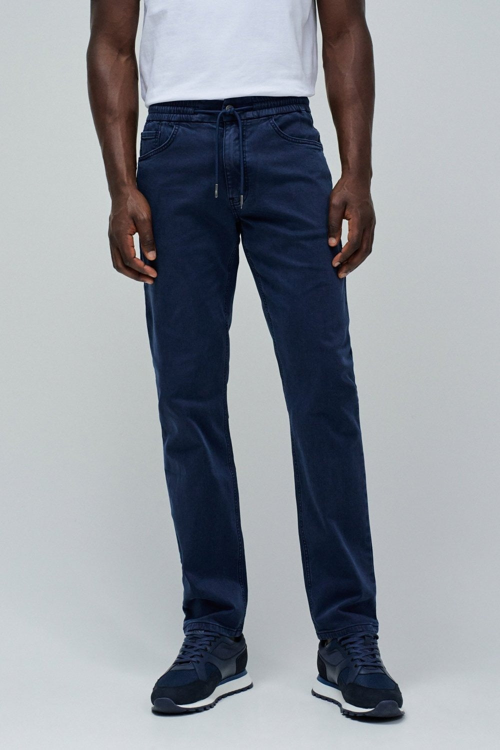 Pantaloni regular Jogger S-Activ Colors in blu scuro Salsa Jeans