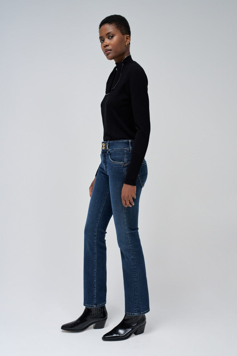 Jeans Secret Straight con dettaglio in lavaggio medio Salsa Jeans   