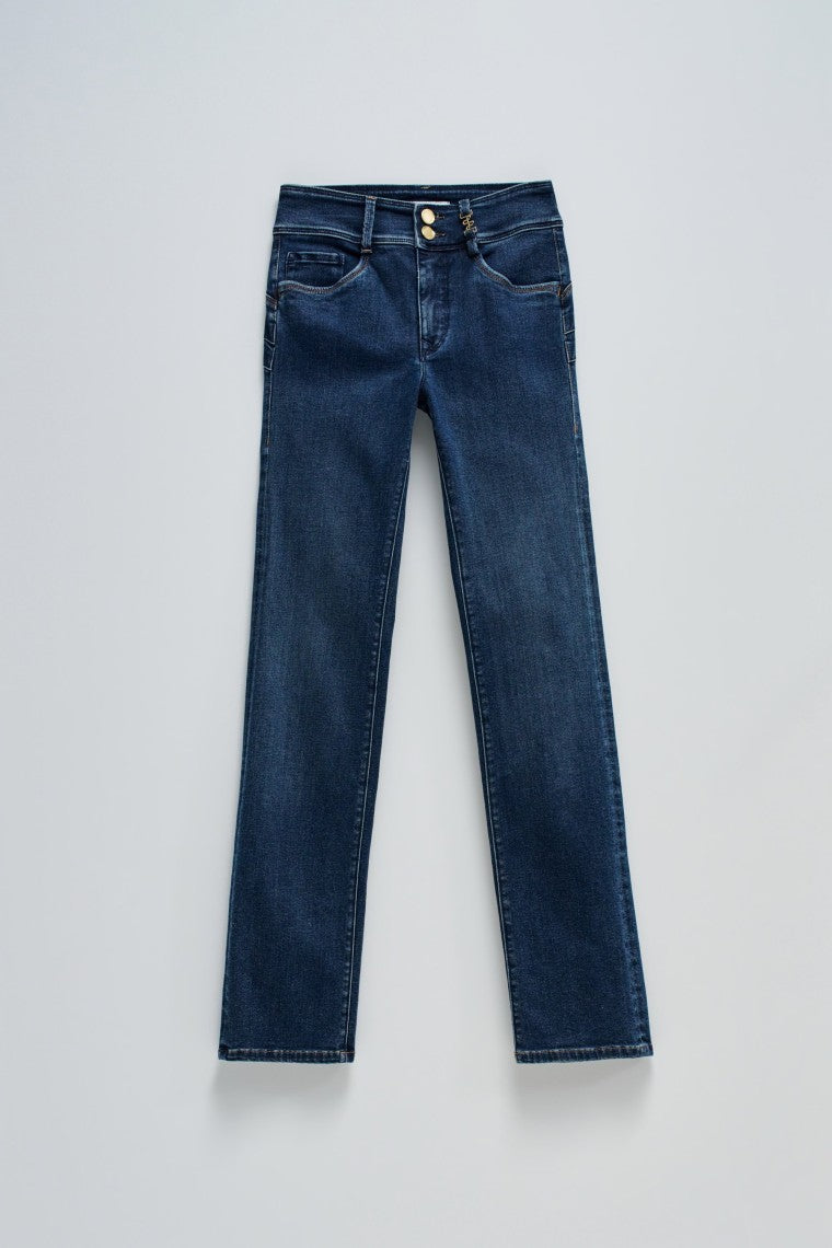 Jeans Secret Straight con dettaglio in lavaggio medio Salsa Jeans   