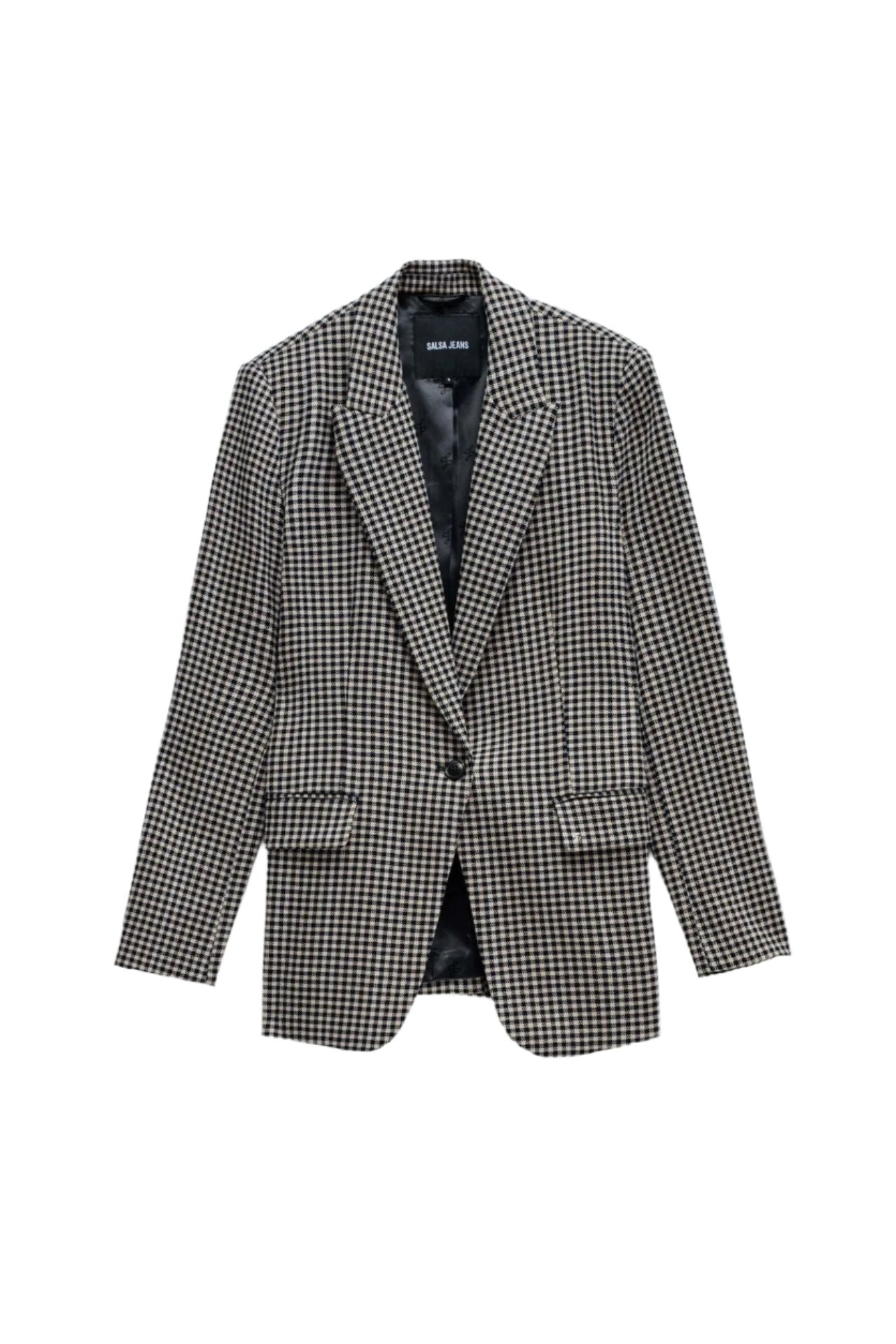 Blazer da abito a scacchi in giacche di perle chiare Salsa Jeans   