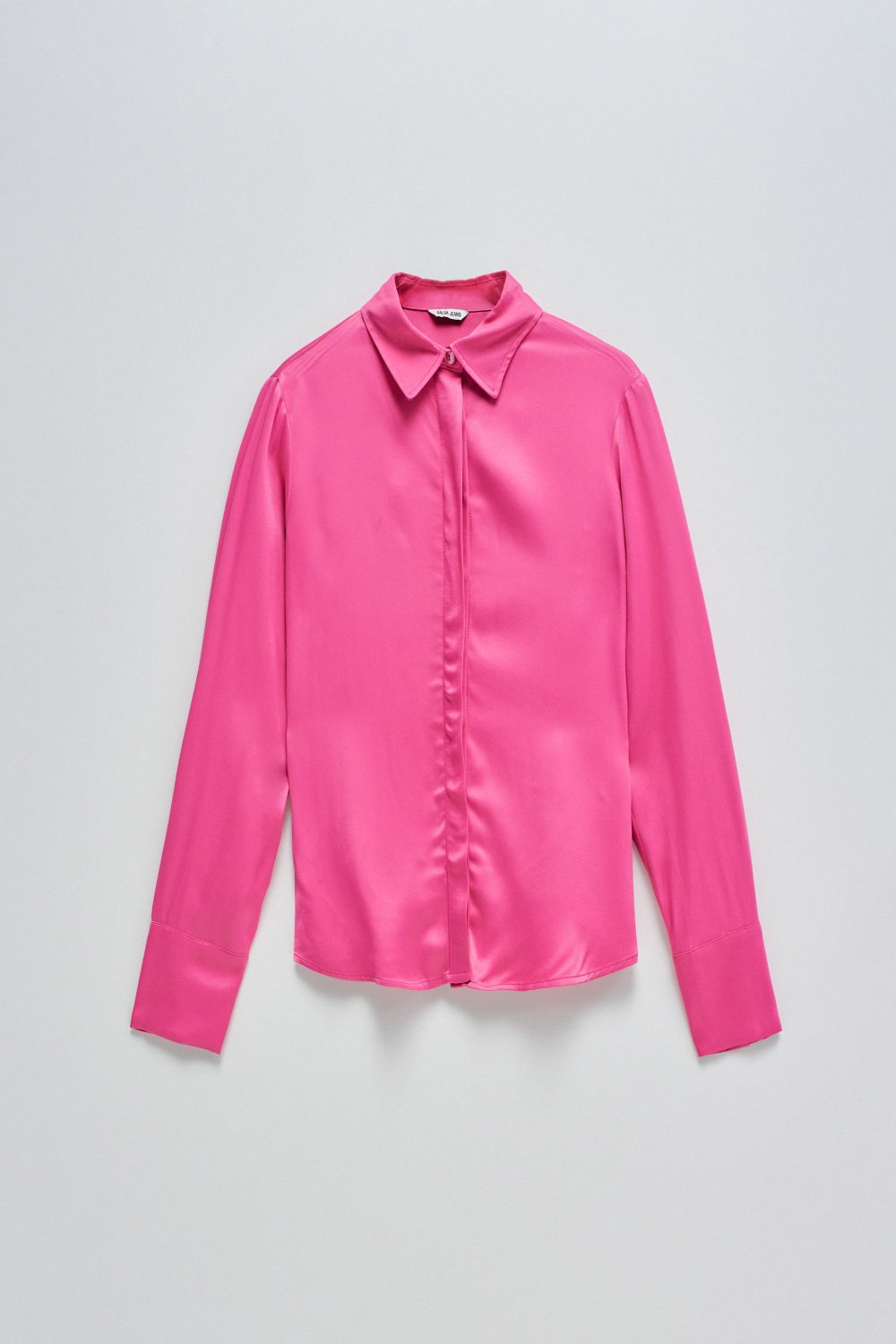 Camicia basic in raso rosa scuro Salsa Jeans   