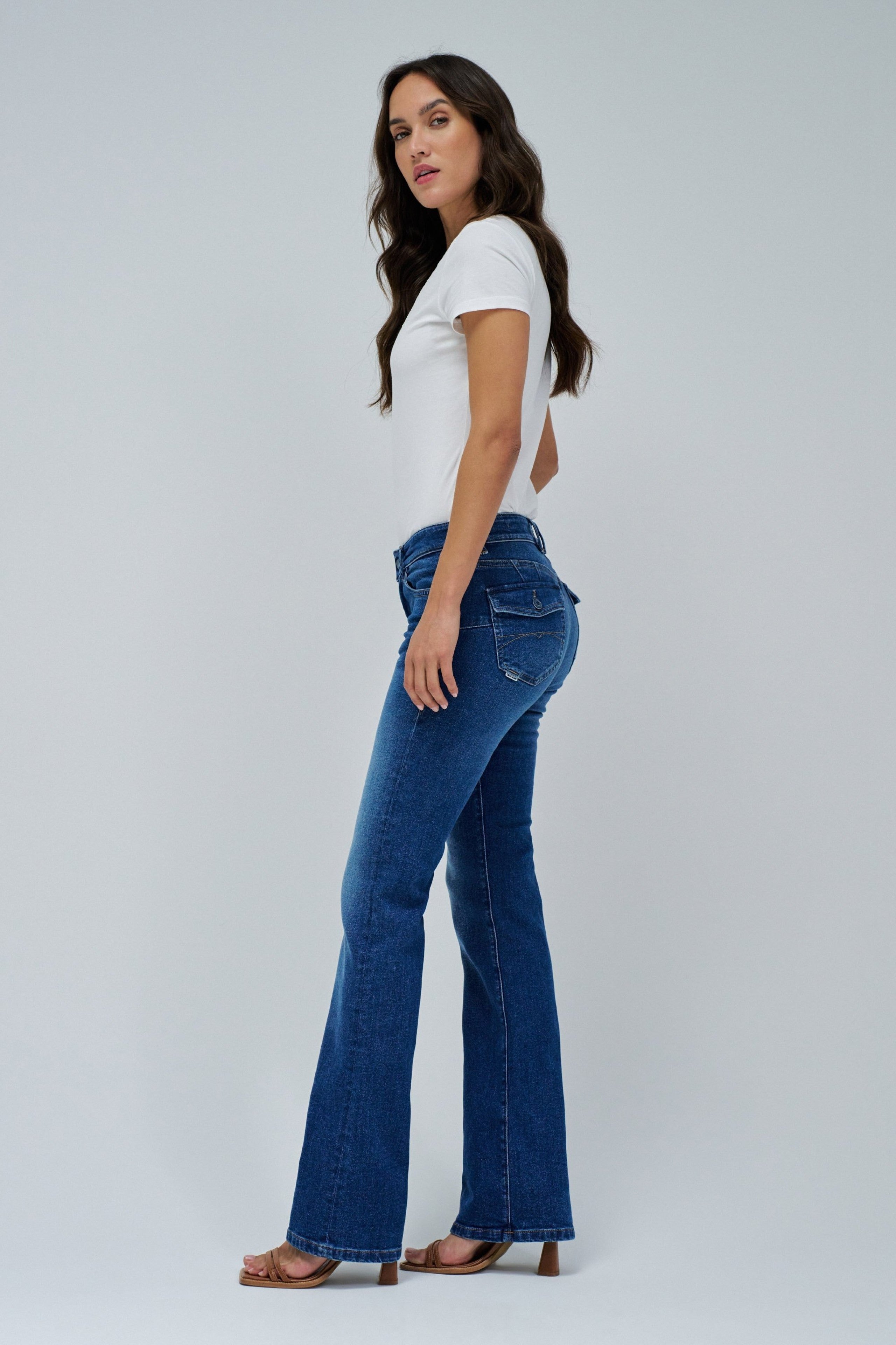 Wonder Bootcut Pockets in Medium Light Jeans Salsa Jeans