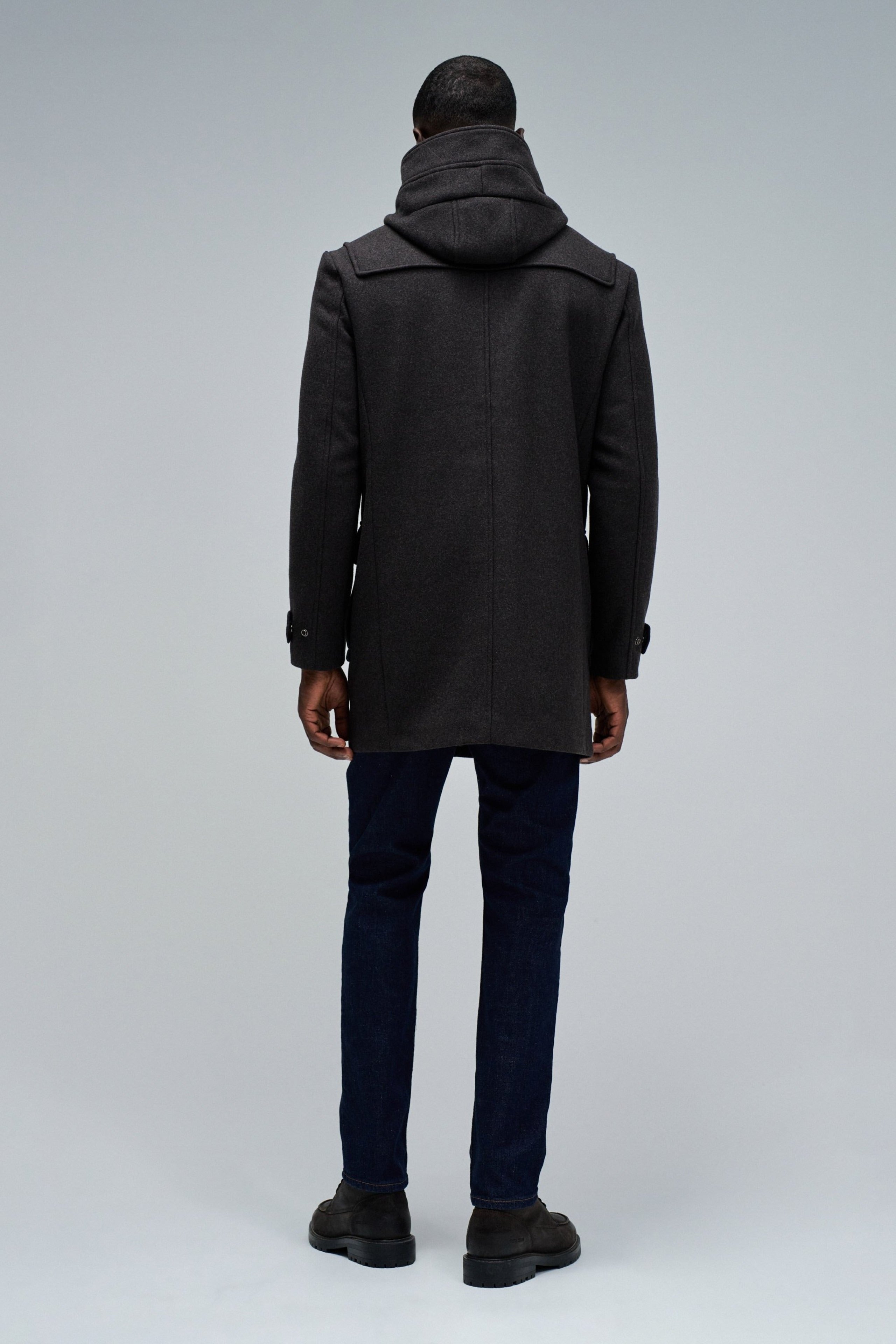 Duffle Coat in lana marrone scuro Giacche Salsa Jeans