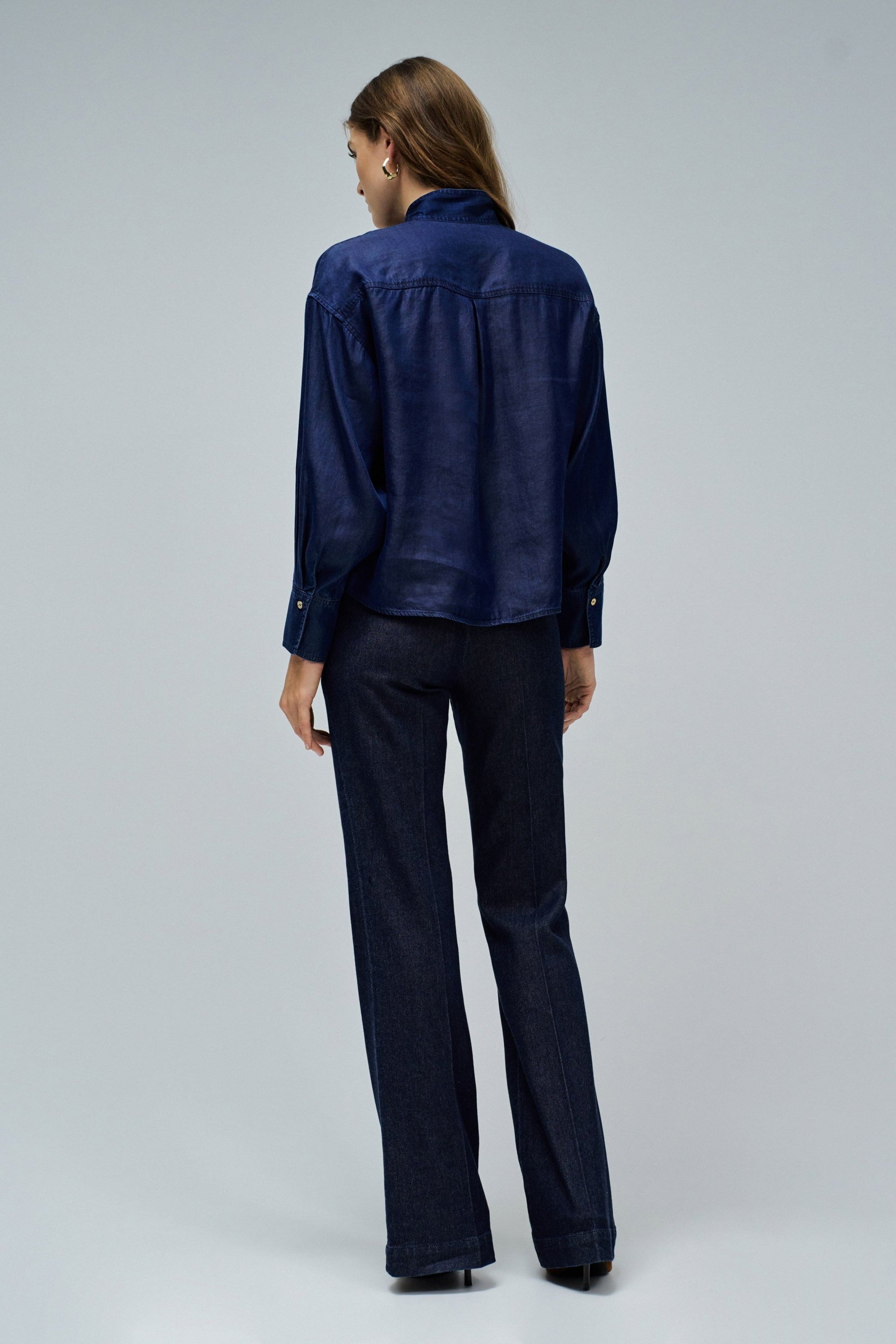 Camicetta con pizzo in lavaggio scuro Camicie Salsa Jeans