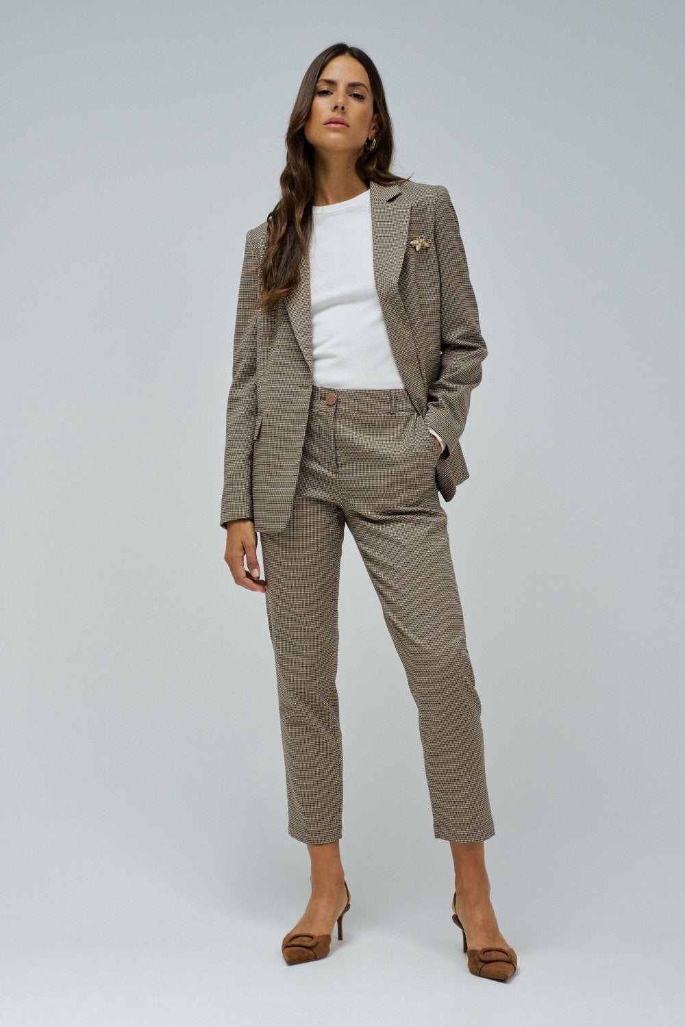 Blazer da abito slim fit in marrone medio Giacche Salsa Jeans