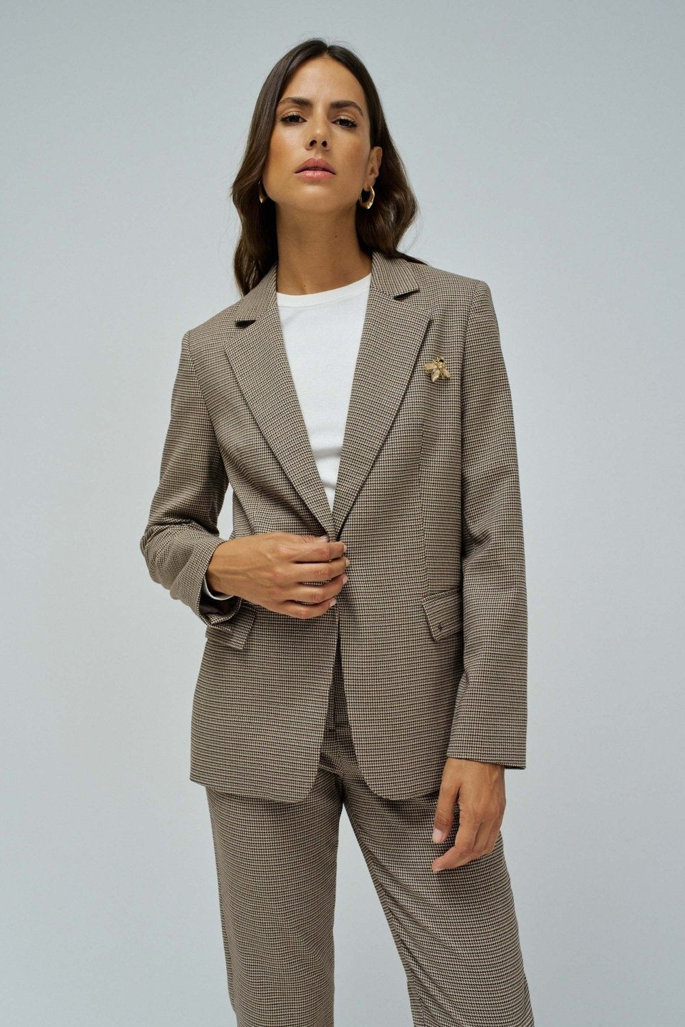 Blazer da abito slim fit in marrone medio Giacche Salsa Jeans