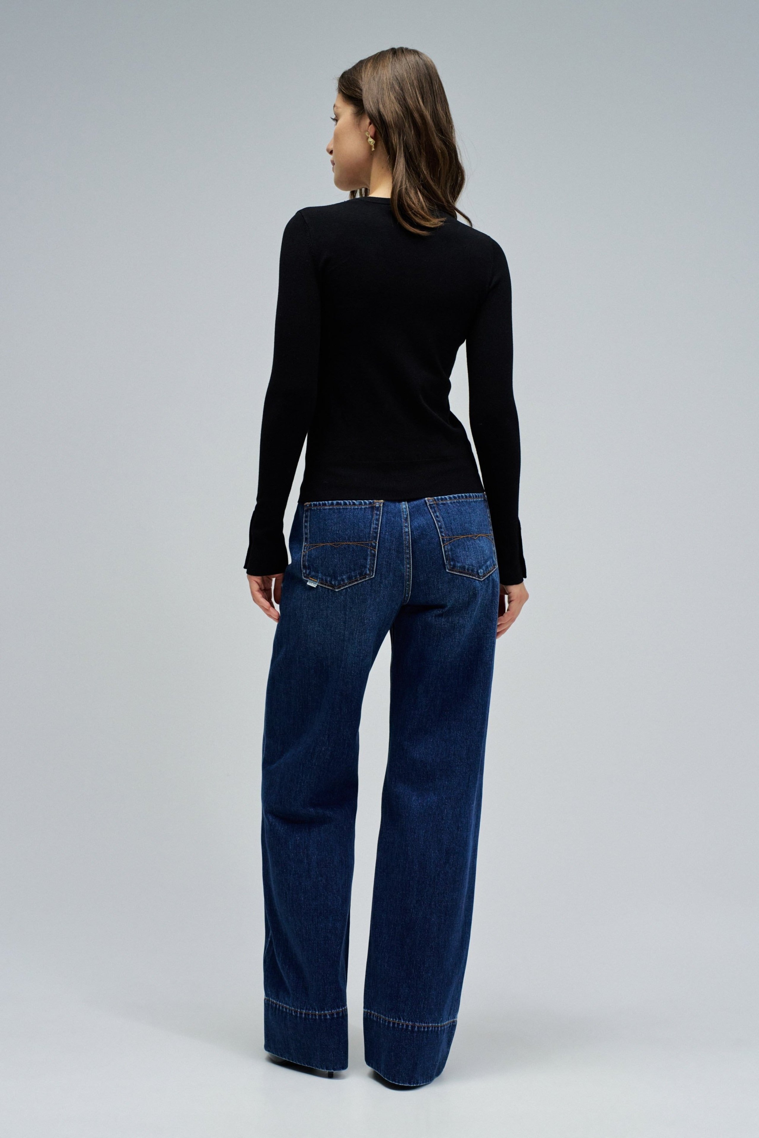 Basic a maniche lunghe in nero Maglioni Salsa Jeans