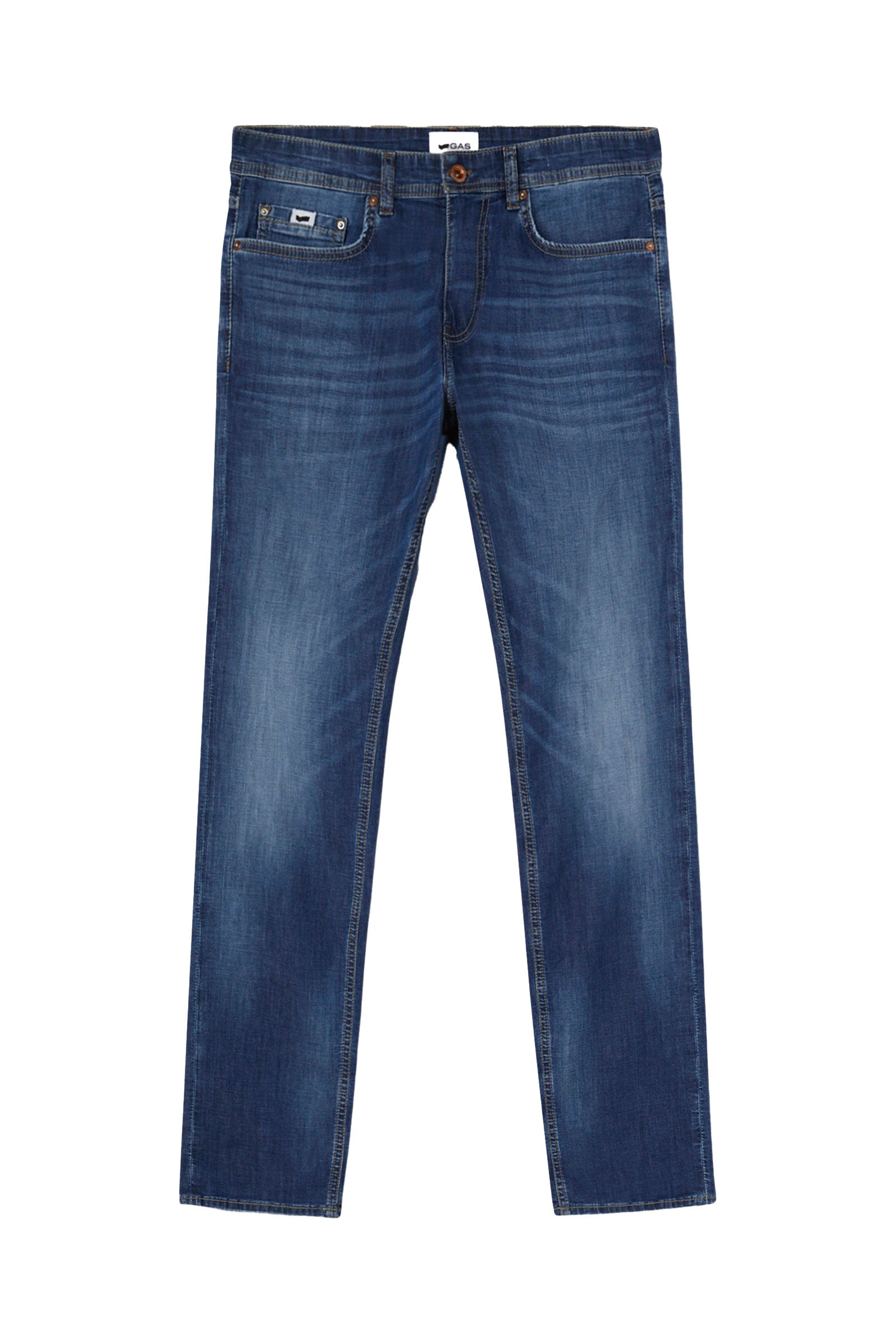 Morris Rev 5 Pocket in jeans medio blu scuro GAS   