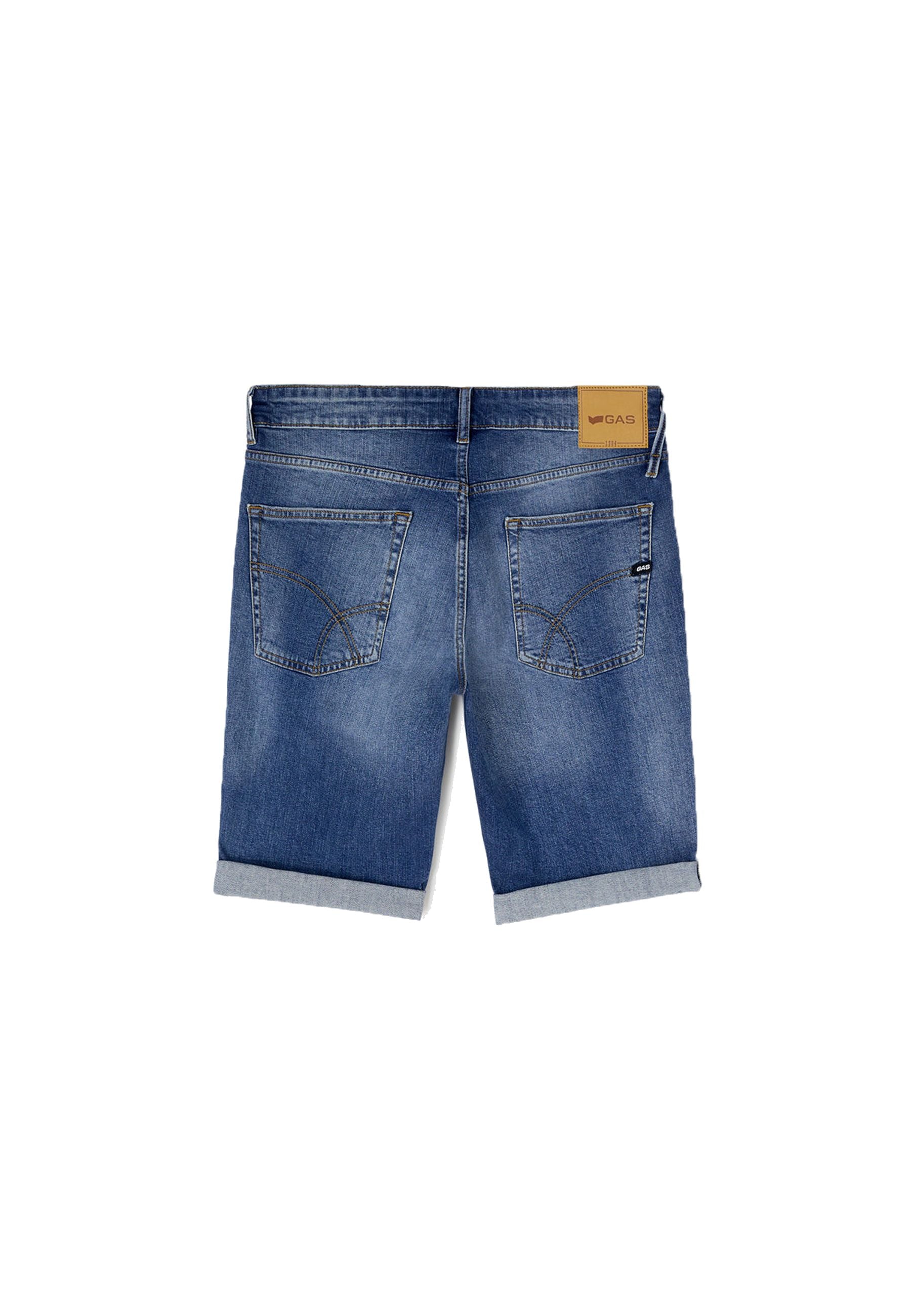 Pantaloncini corti Albert in denim medio chiaro GAS   