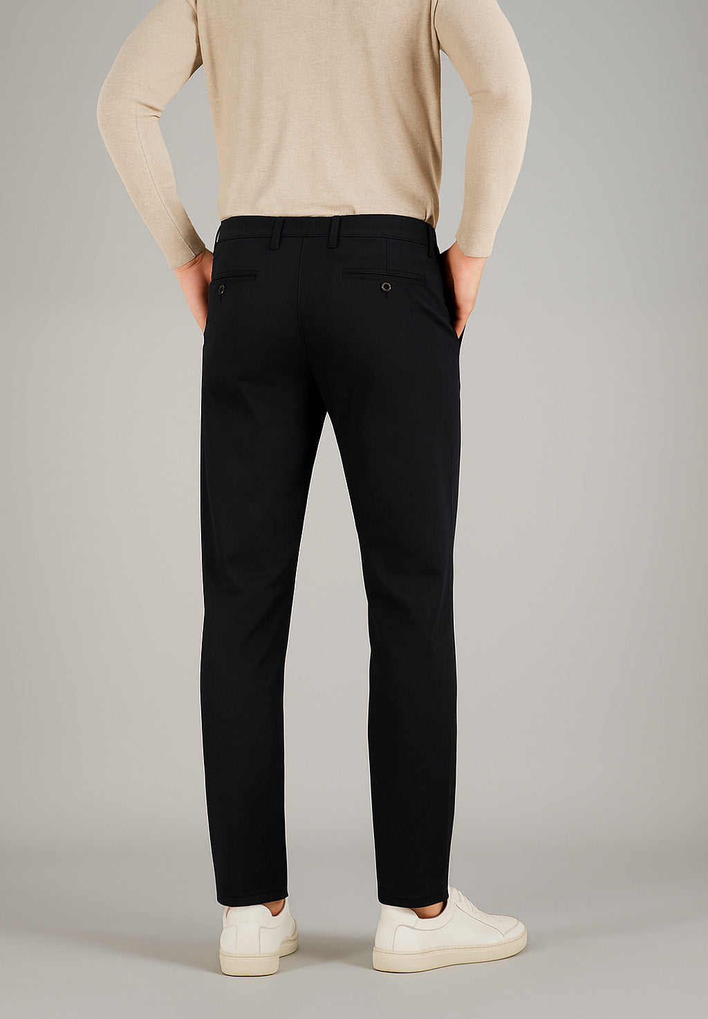 BENITO Chino in nero Pantaloni Gardeur