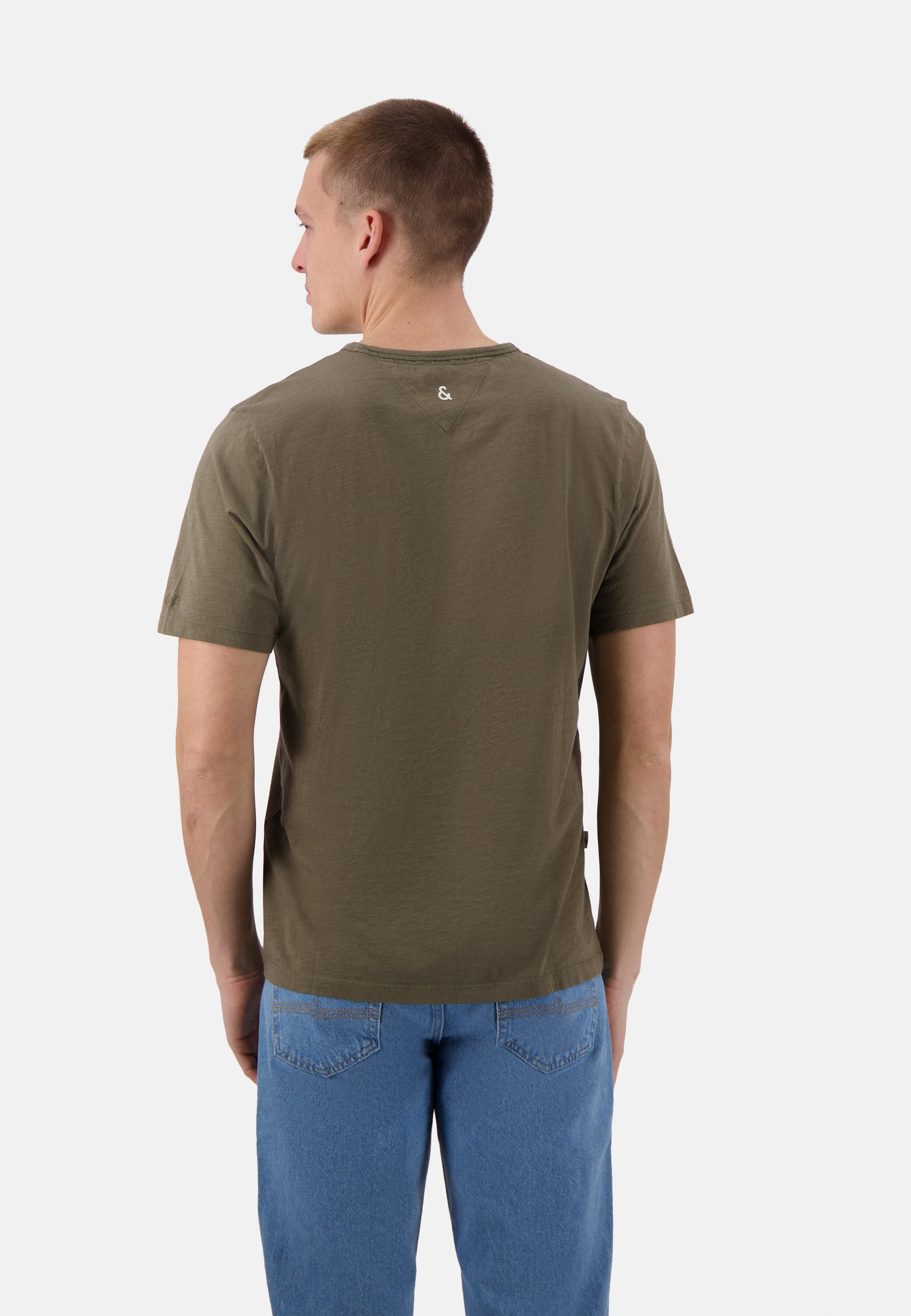 Maglietta Slub in Olive T-Shirt Colours and Sons   
