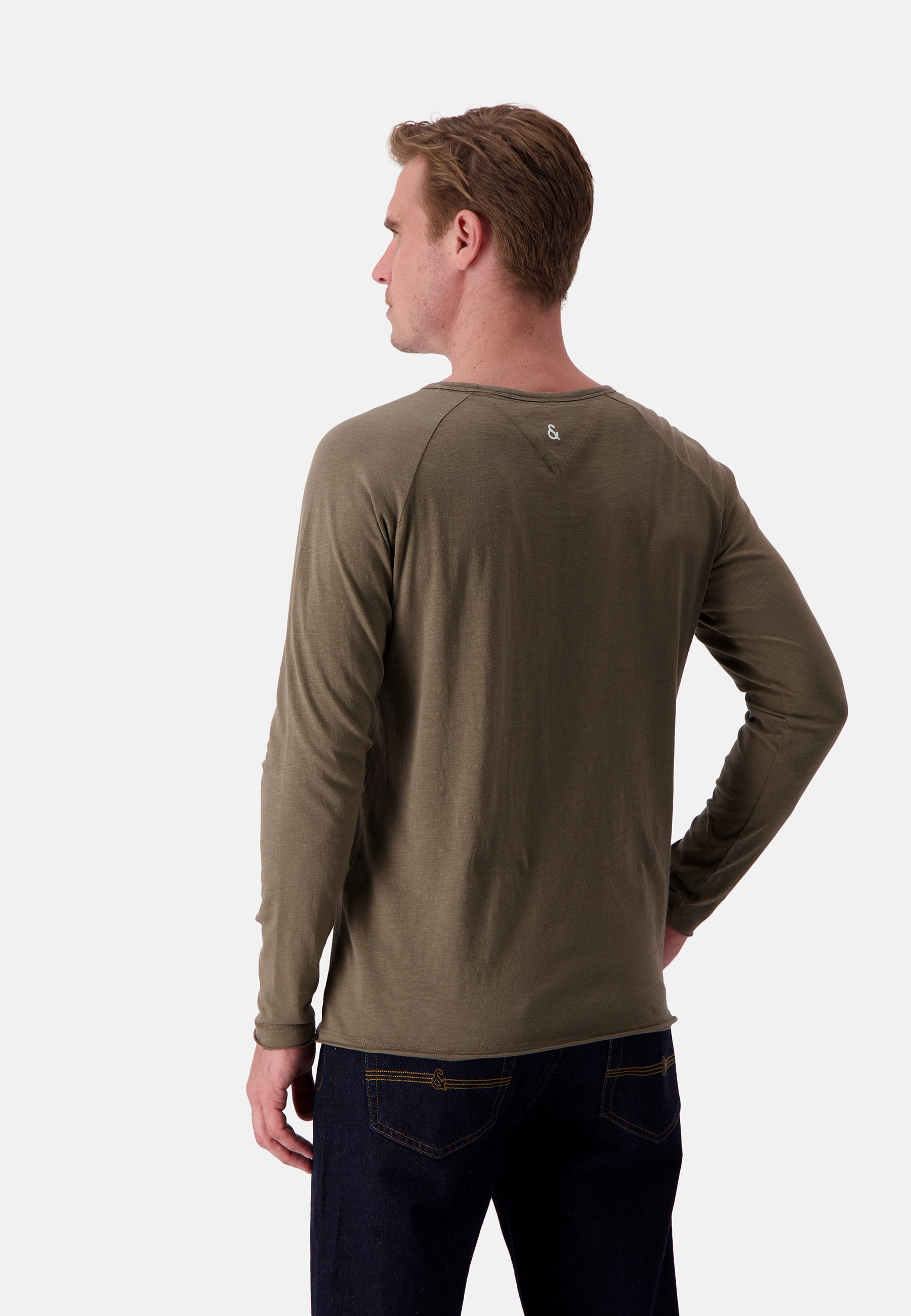 Camicie a maniche lunghe - Slub in Olive Colours and Sons   