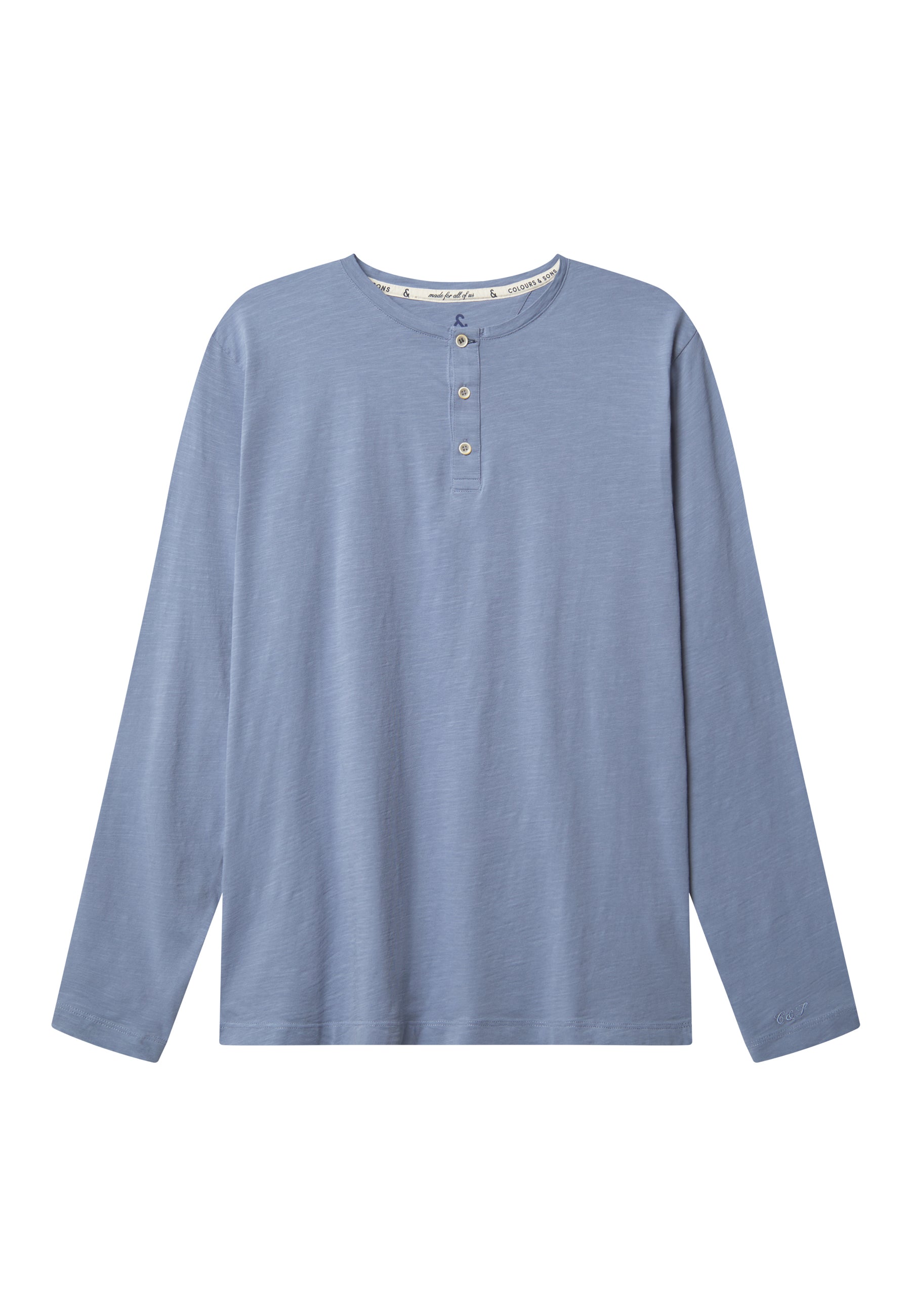 Henley - T-shirt in denim Slub Colours and Sons   