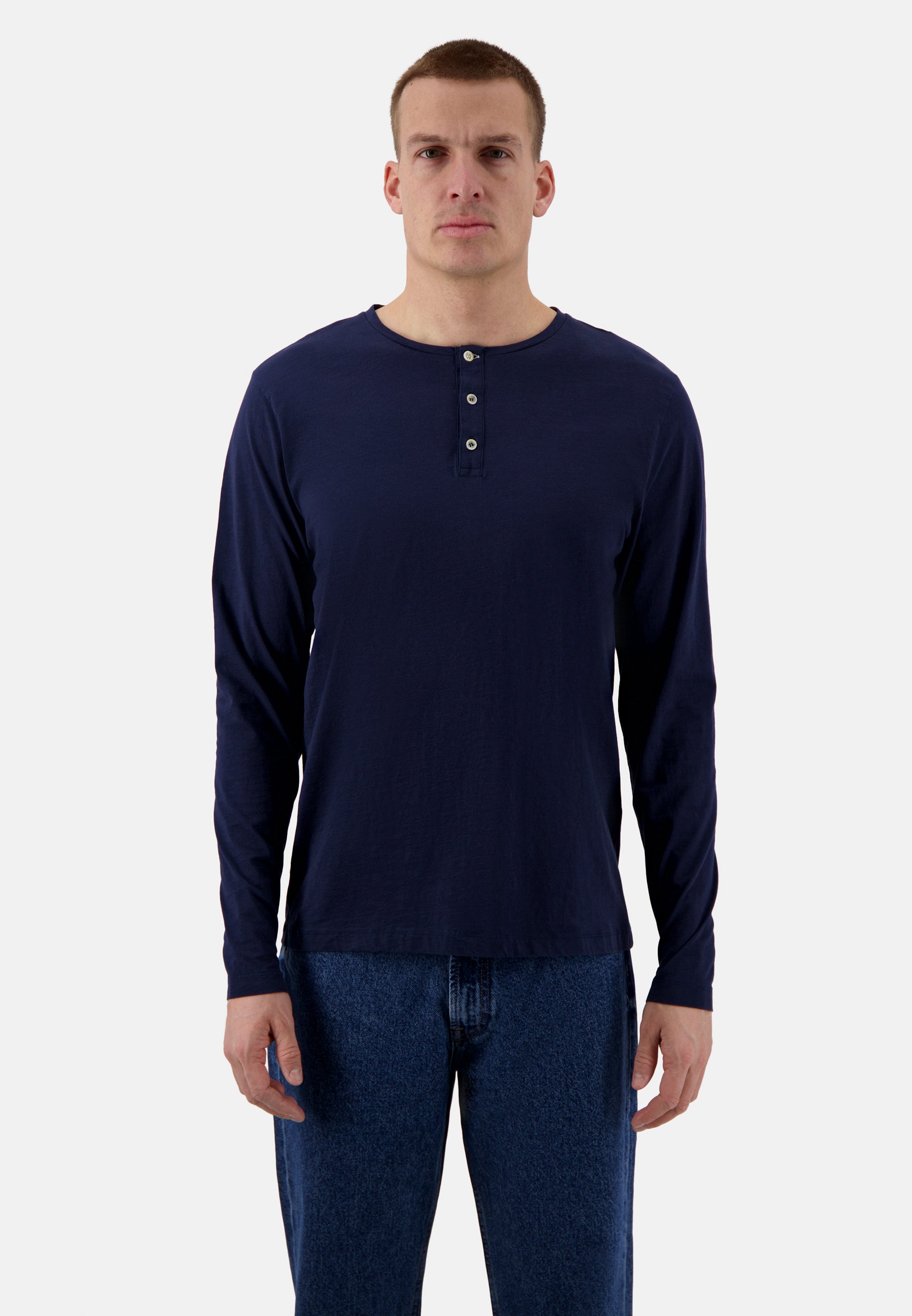 Magliette Henley - Slub in Navy Colours and Sons   