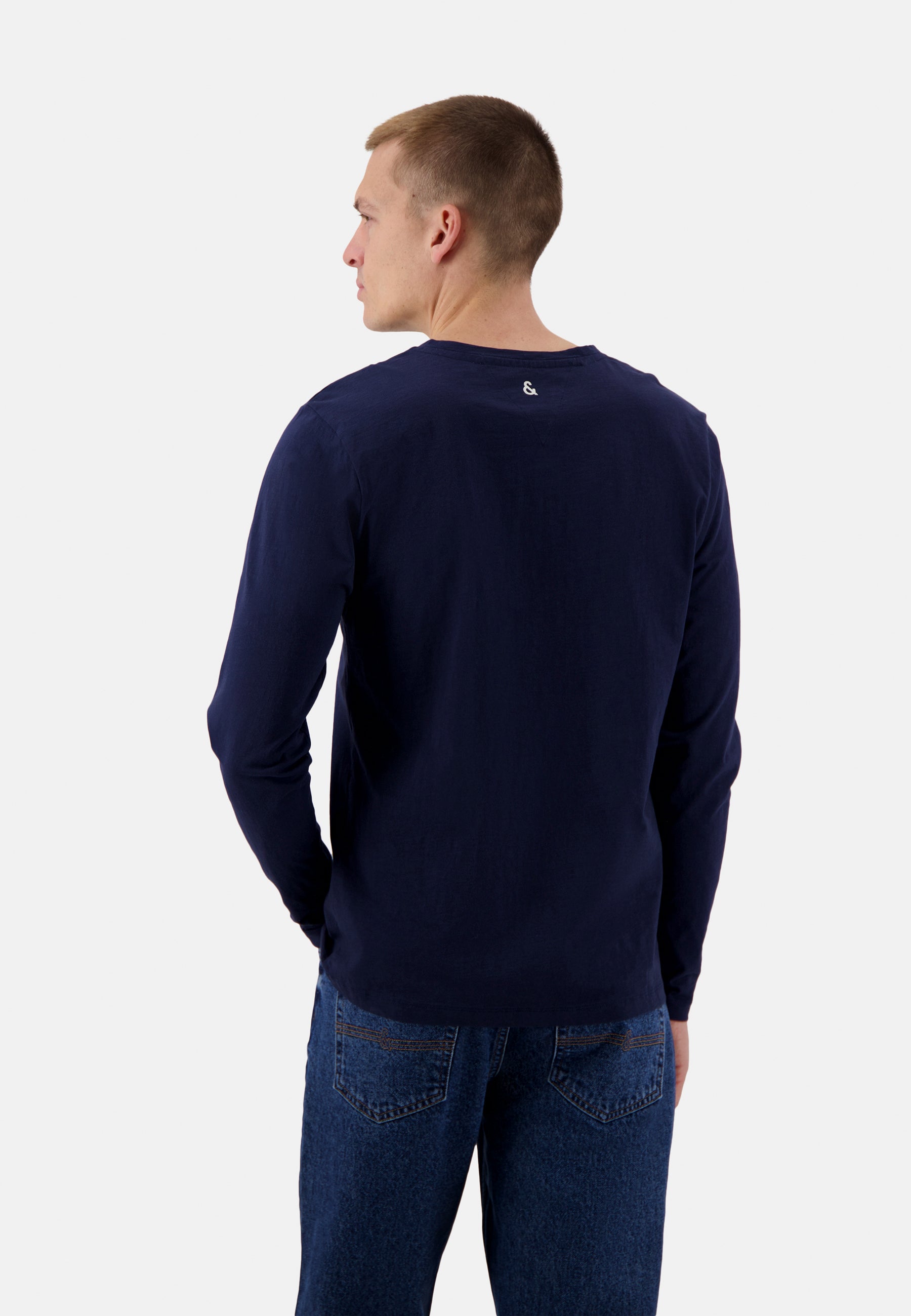 Magliette Henley - Slub in Navy Colours and Sons   