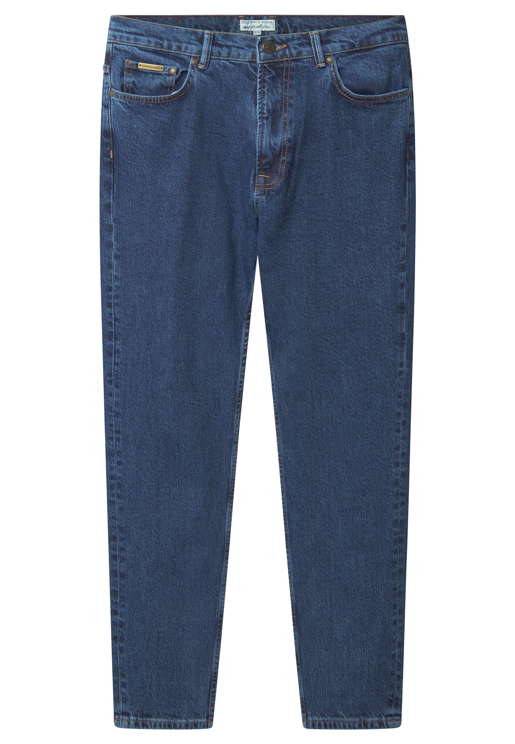 Jeans cropped in denim blu scuro Colours and Sons   