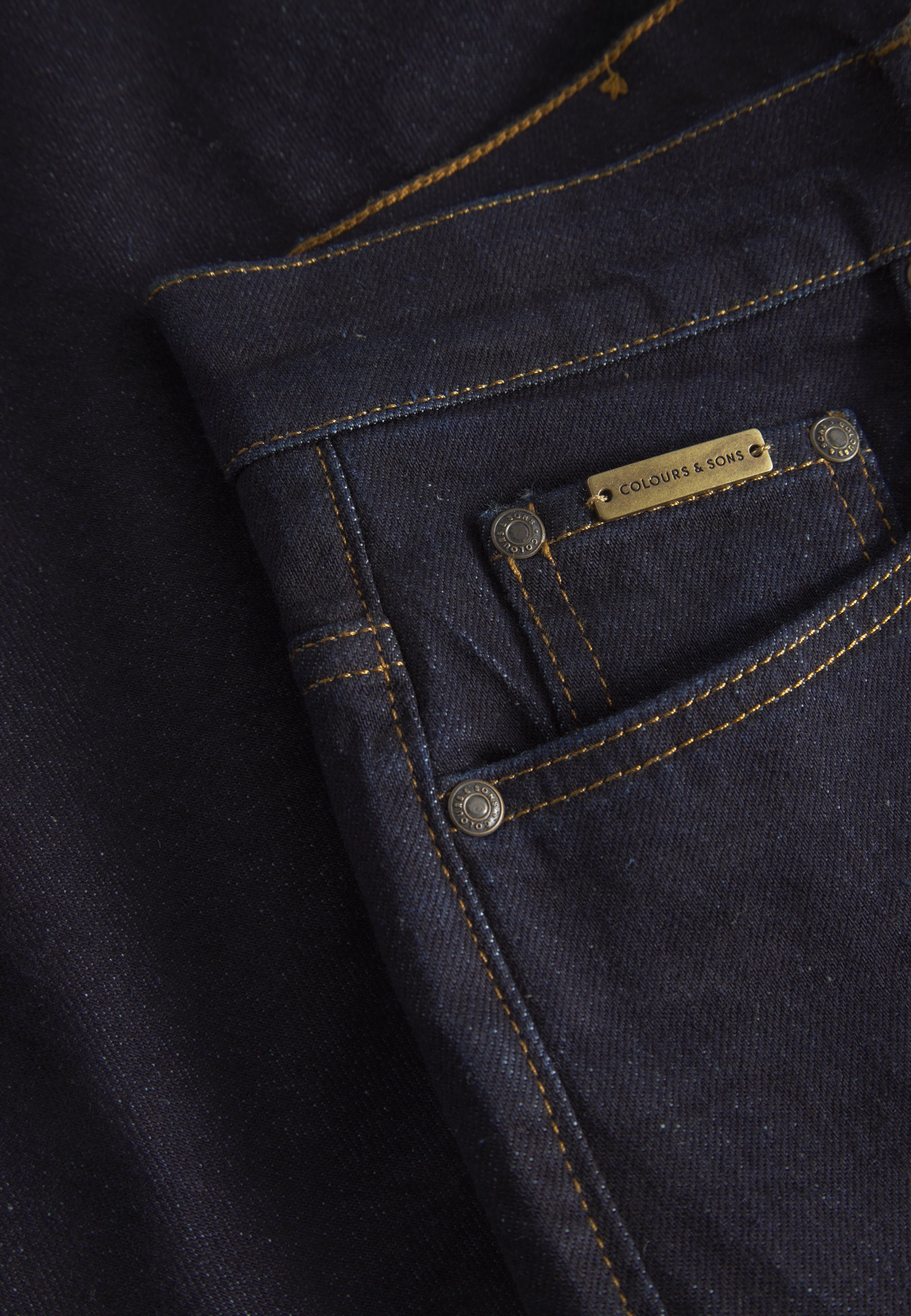 Jeans cropped in denim grezzo Colours and Sons   