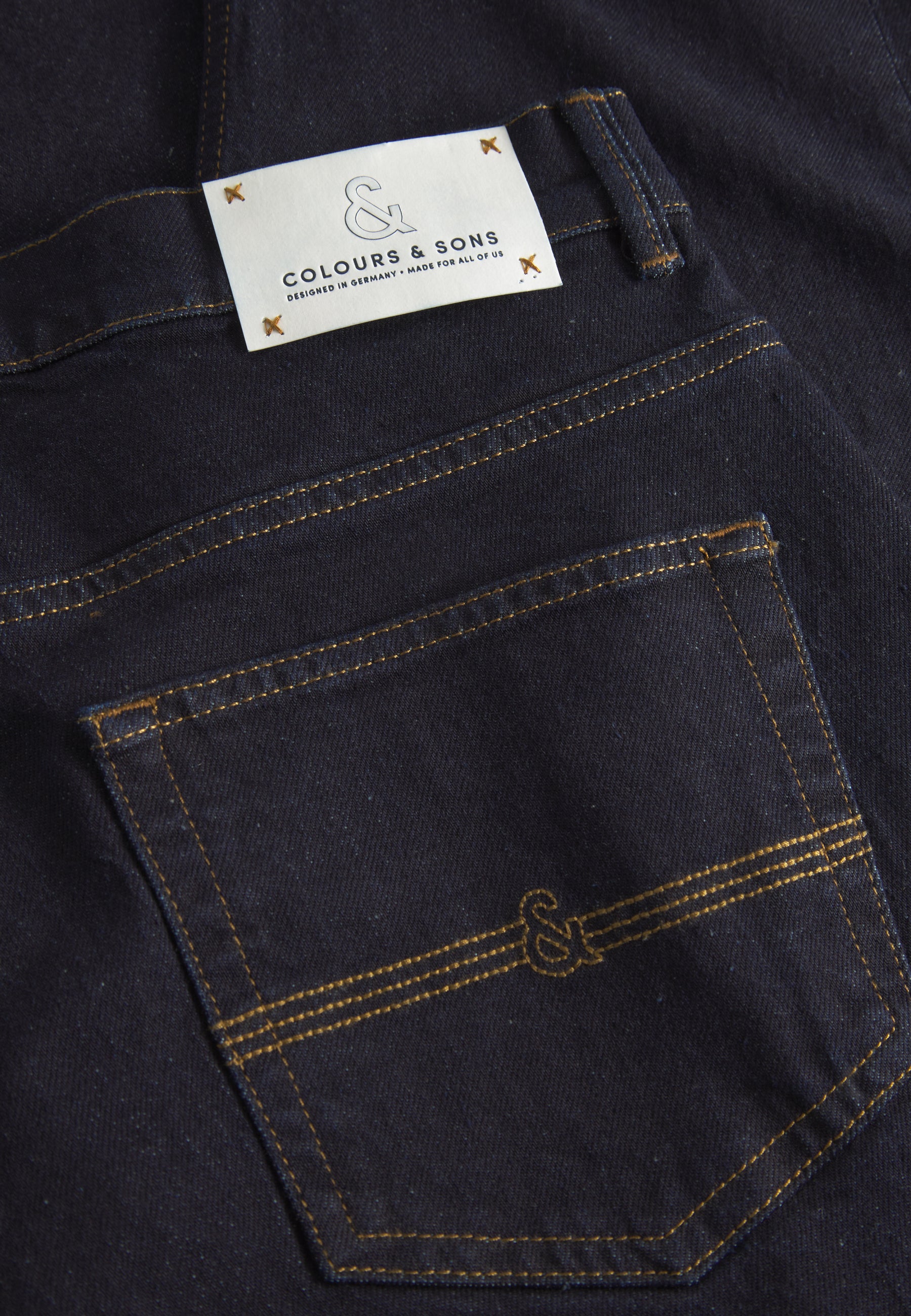 Jeans cropped in denim grezzo Colours and Sons   