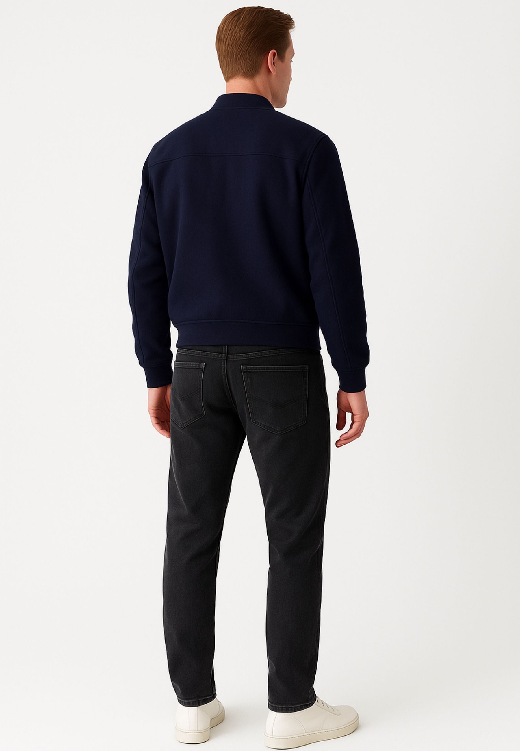 Denim cropped in nero lavato