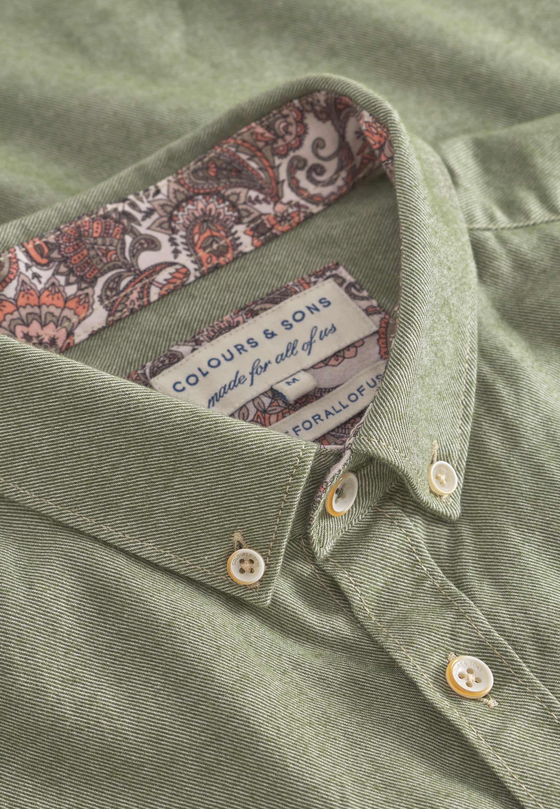 Camicia Spazzolato Twill in Trifoglio Camicie Colours and Sons   