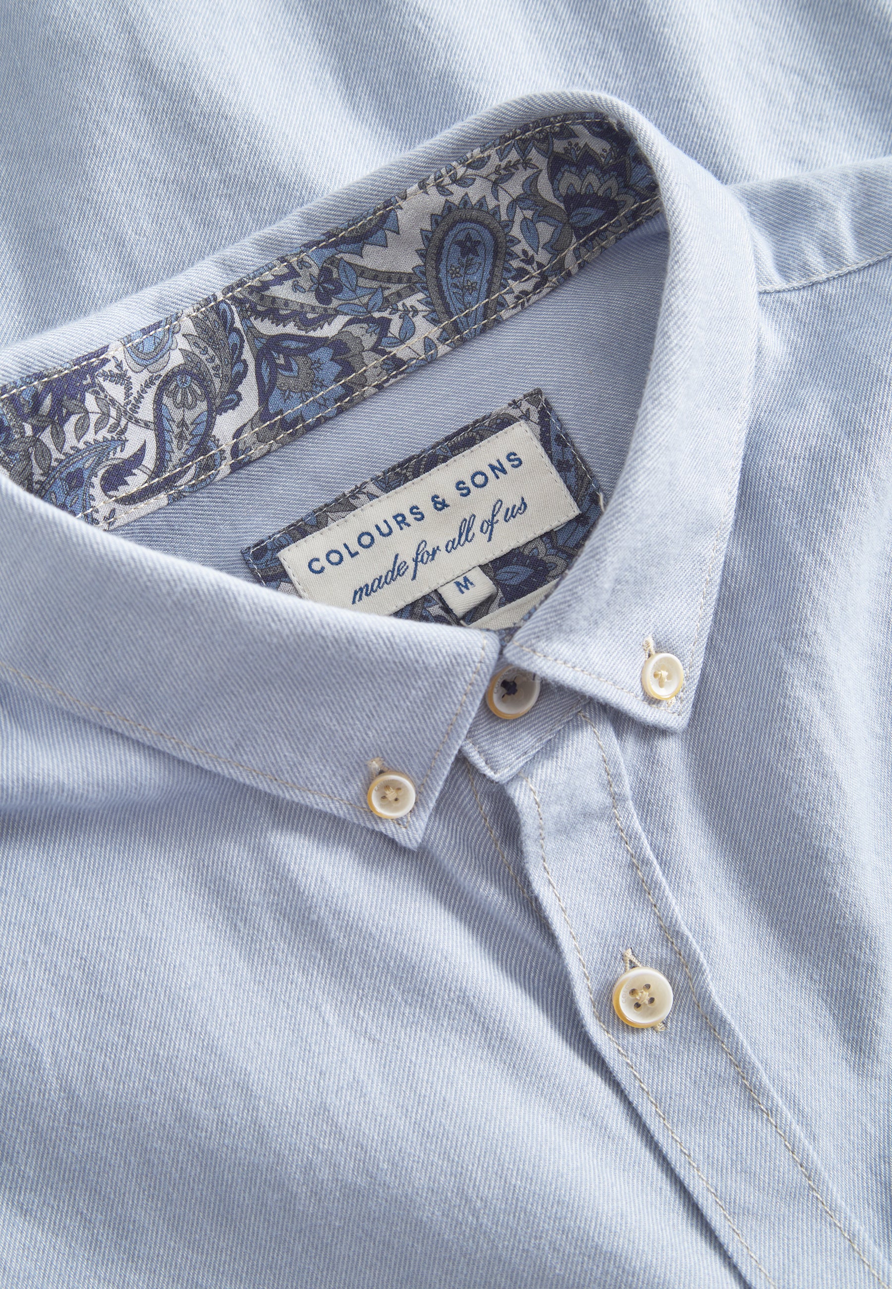 Camicia Spazzolato Twill in Lago Camicie Colours and Sons   