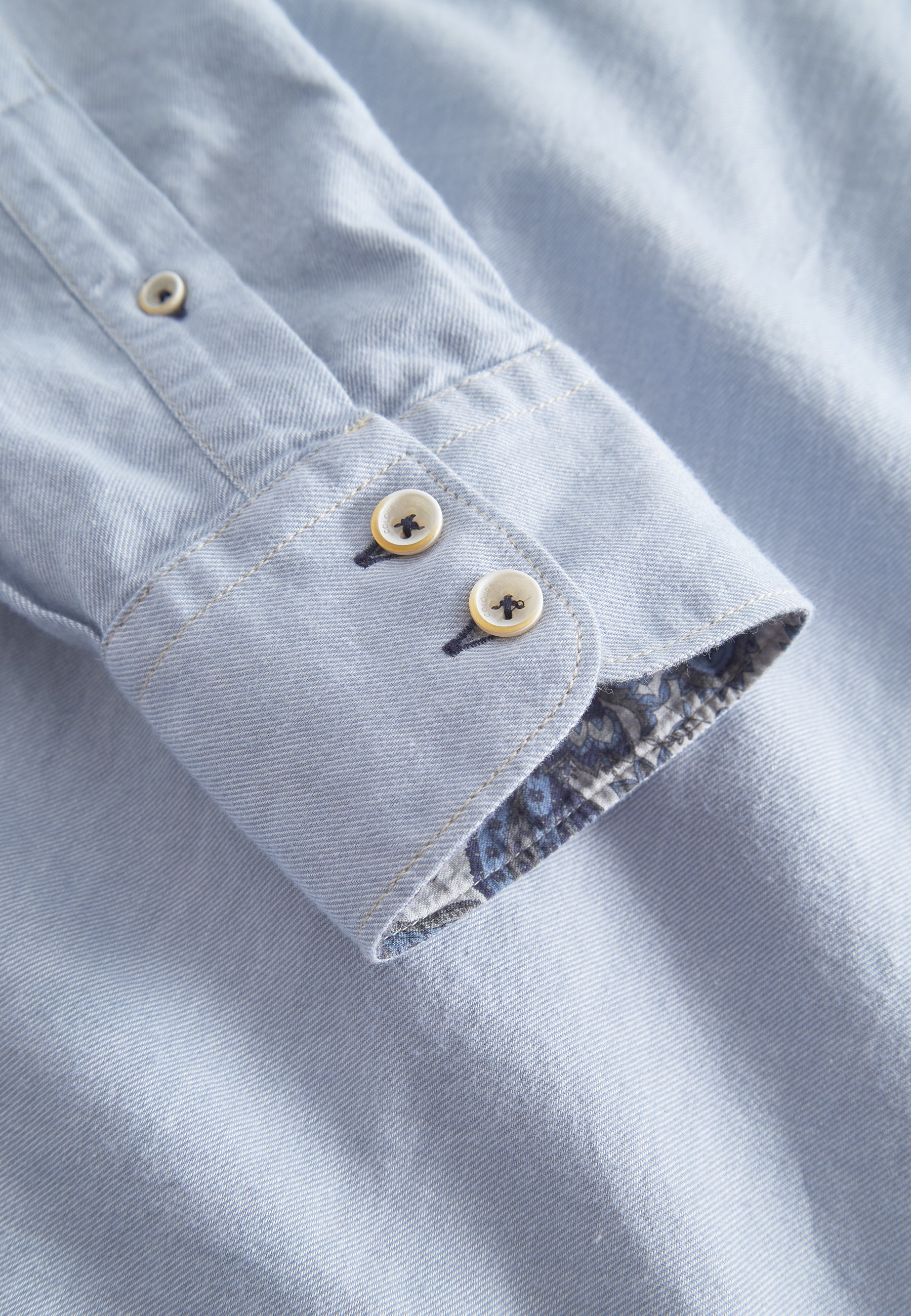 Camicia Spazzolato Twill in Lago Camicie Colours and Sons   