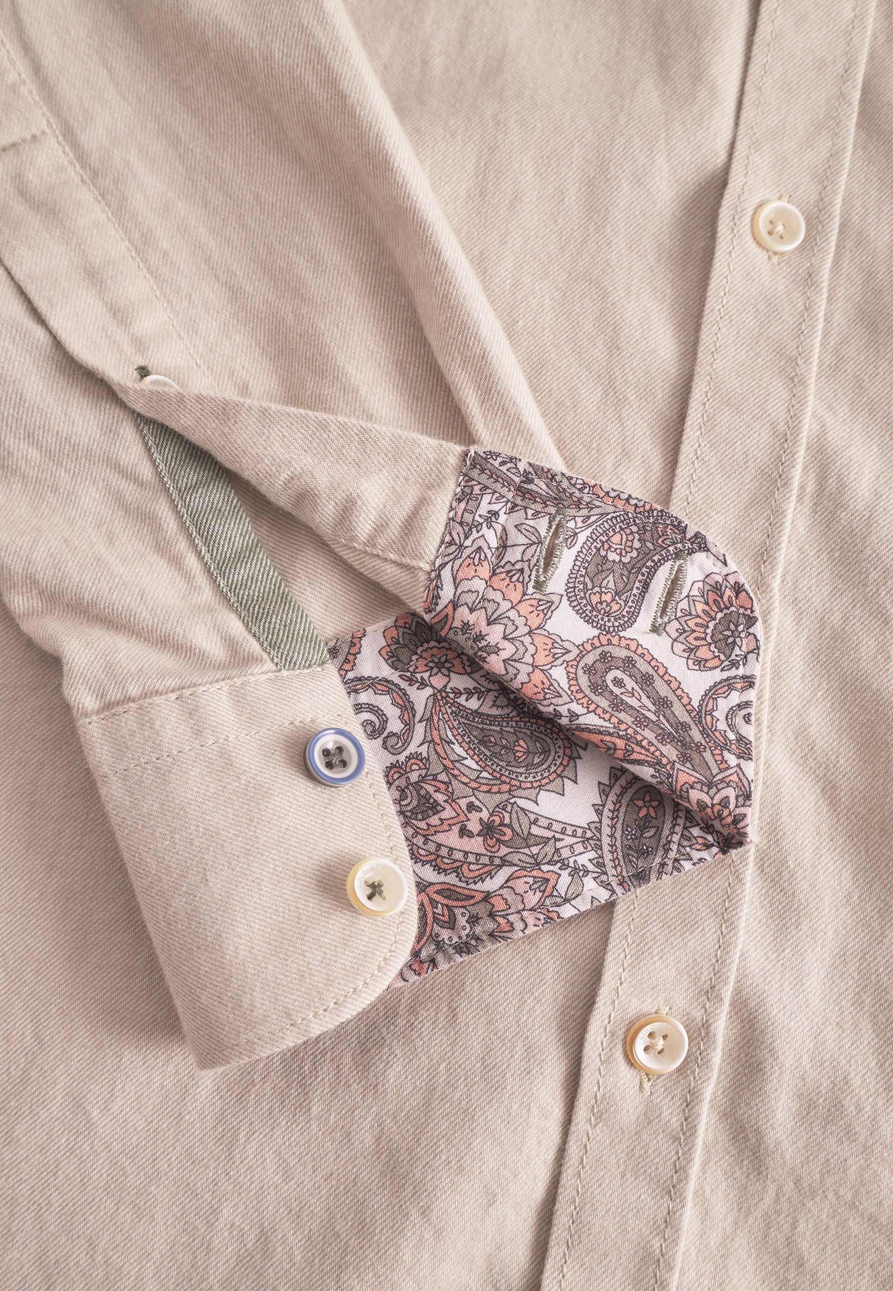 Camicia Twill spazzolato in Tumbleweed Camicie Colours and Sons   