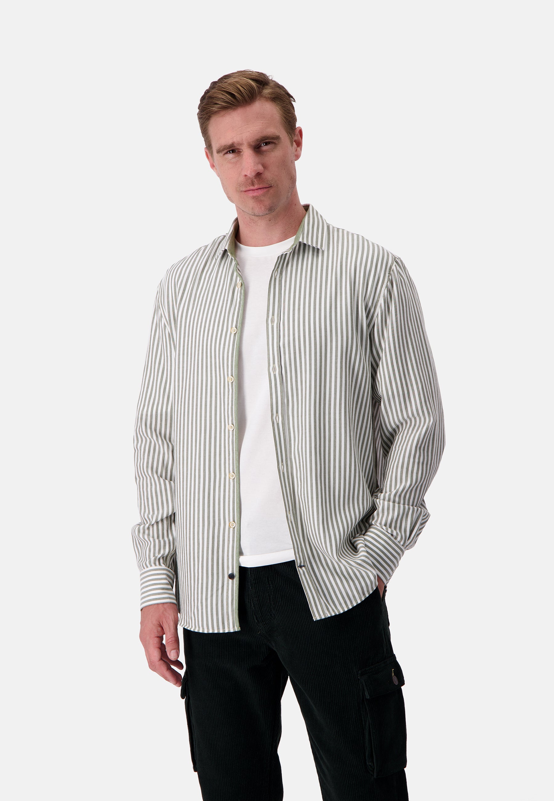 Camicia Spazzolata Twill Stripes in Trifoglio Stripes Camicie Colours and Sons   