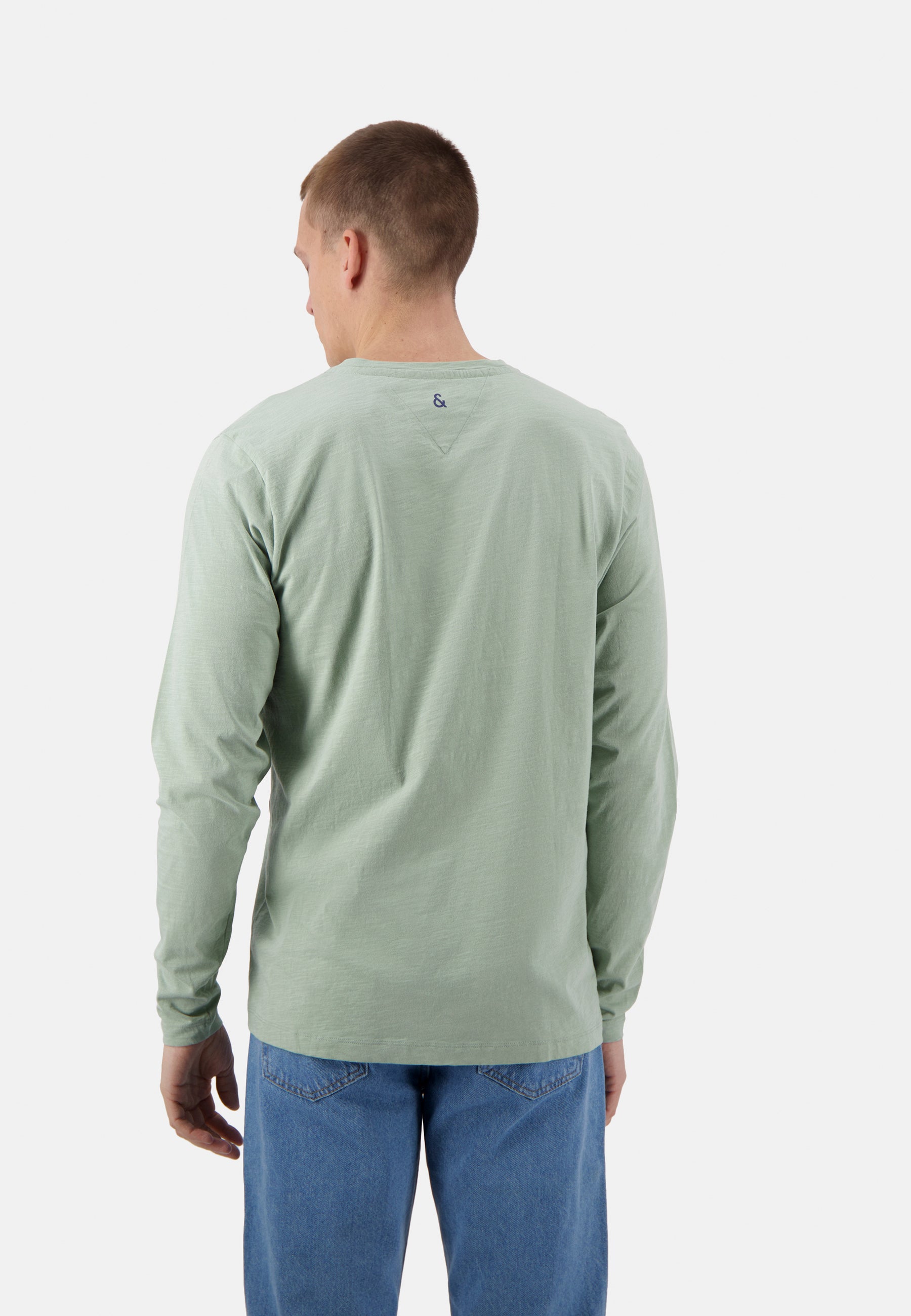 T-shirt Henley - Slub in Pistachio Colours and Sons   