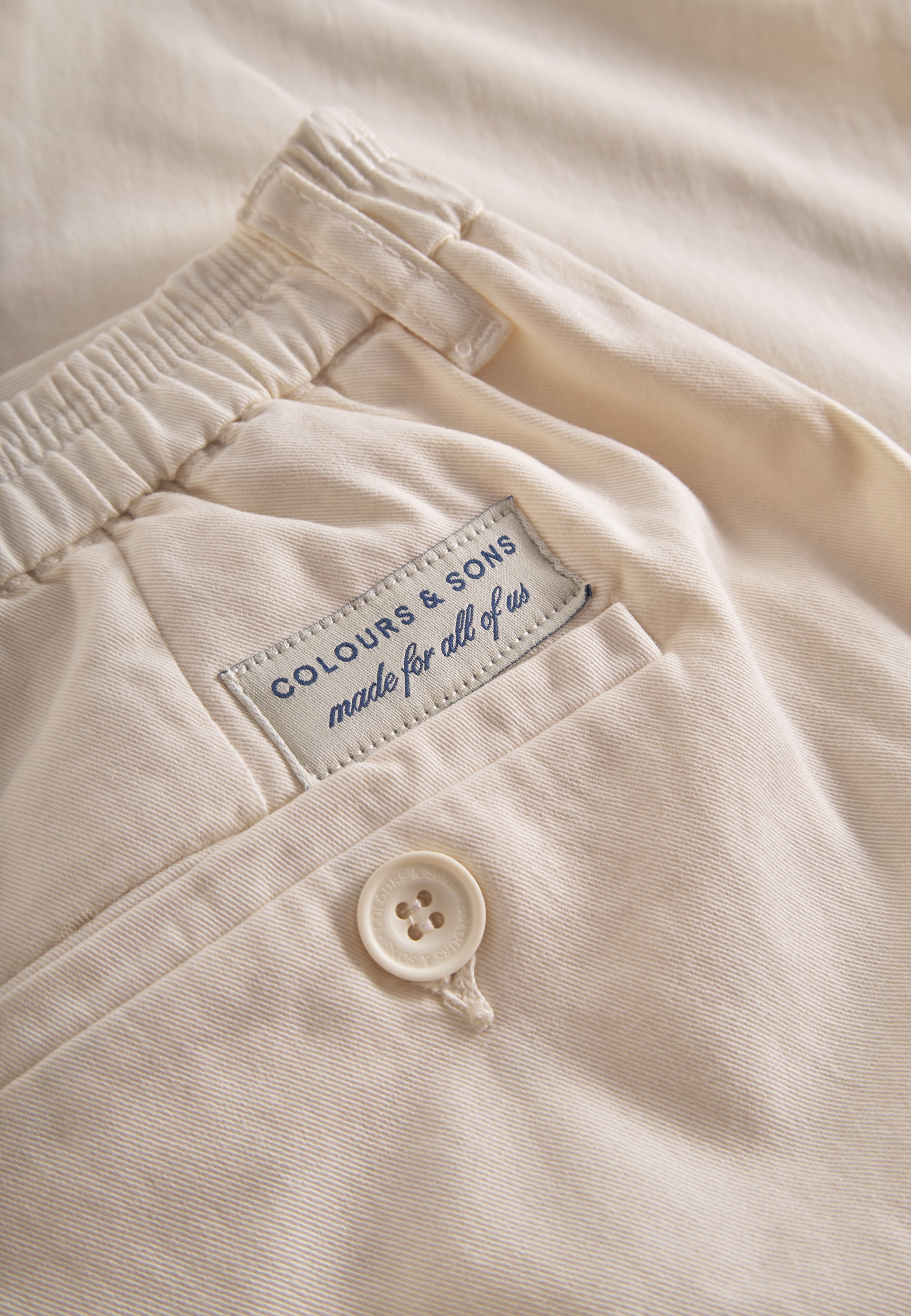 Pantaloni-Cropped Chino in Offwhite Pants Colours and Sons   