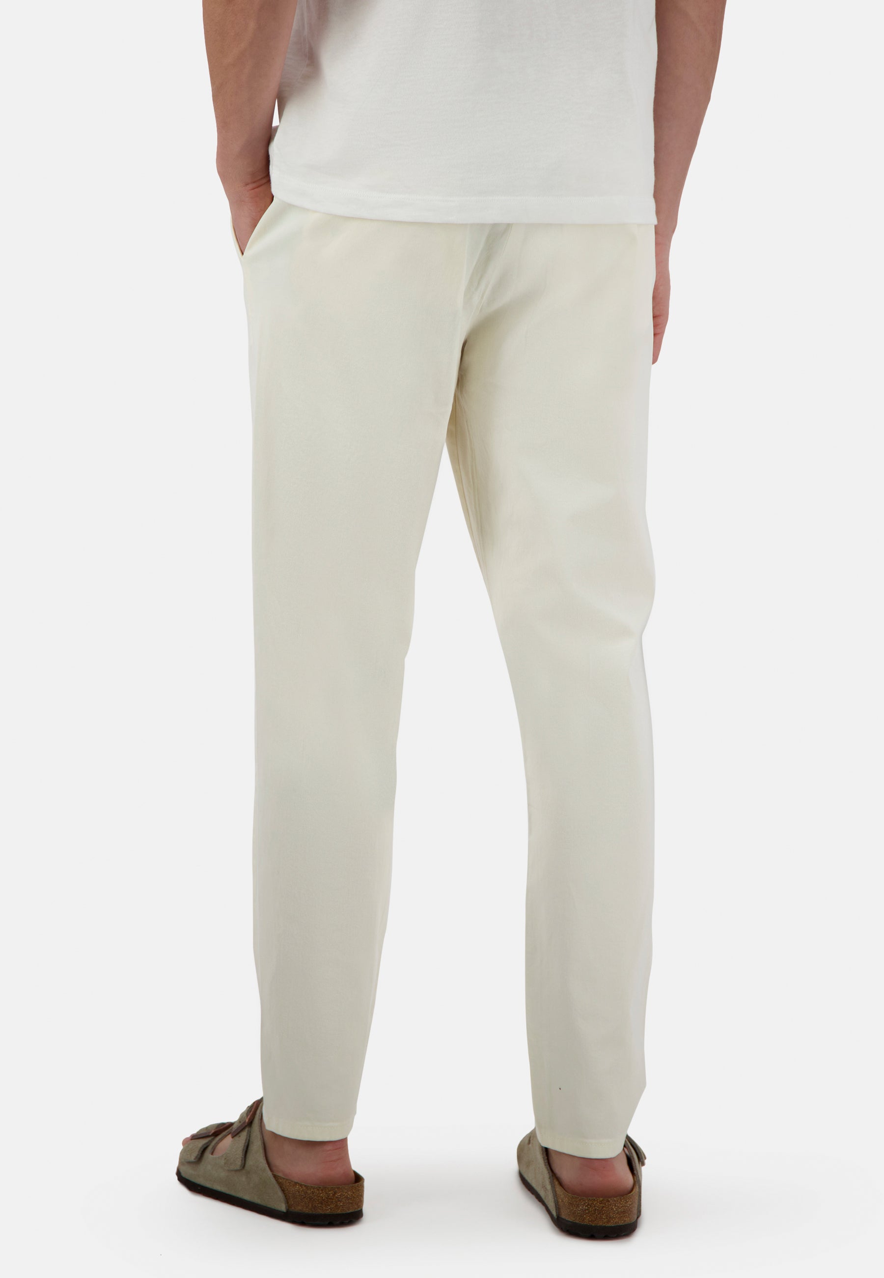 Pantaloni-Cropped Chino in Offwhite Pants Colours and Sons   