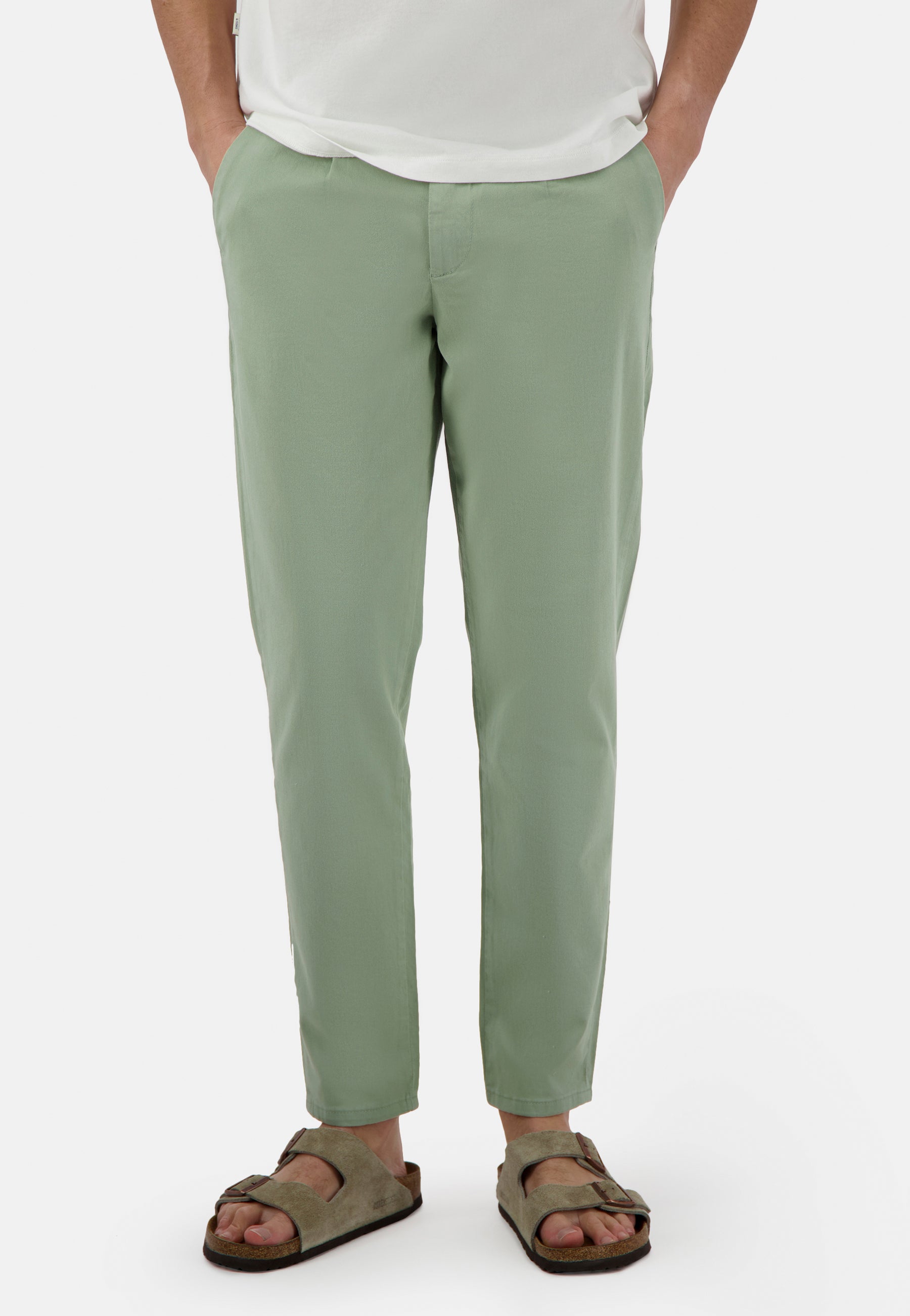 Pantaloni - Chino arrotolati in pantaloni color pistacchio Colours and Sons   